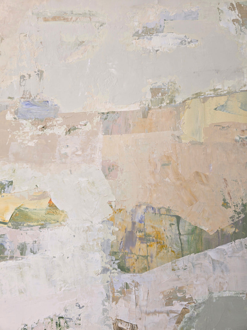 Warm pastel and neutral tones abstract paintings created by Birute Studio 
