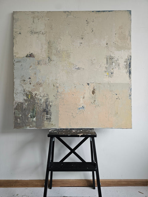 Abstract painting - Costa De Luz: Tarifa. 100x100 cm