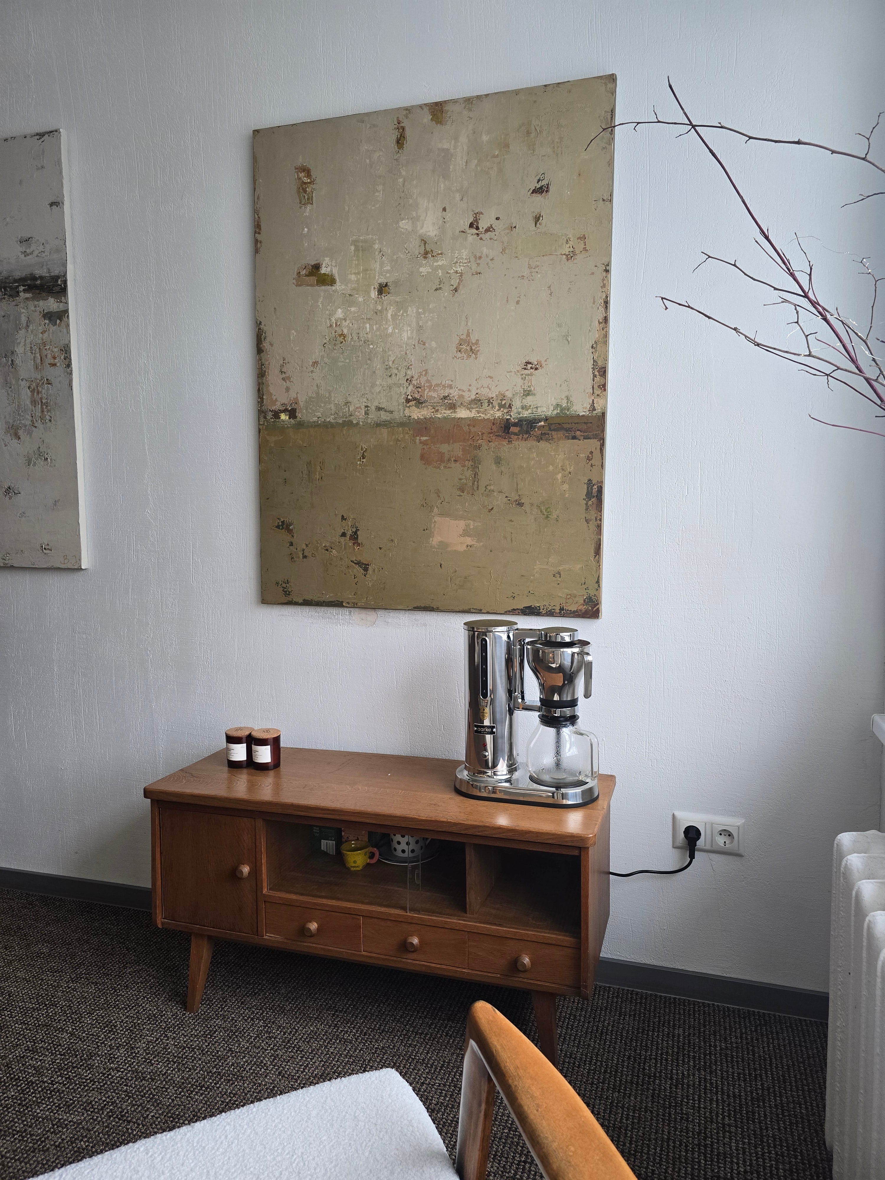 Abstract painting - Fog Over Foliage. 120x90cm