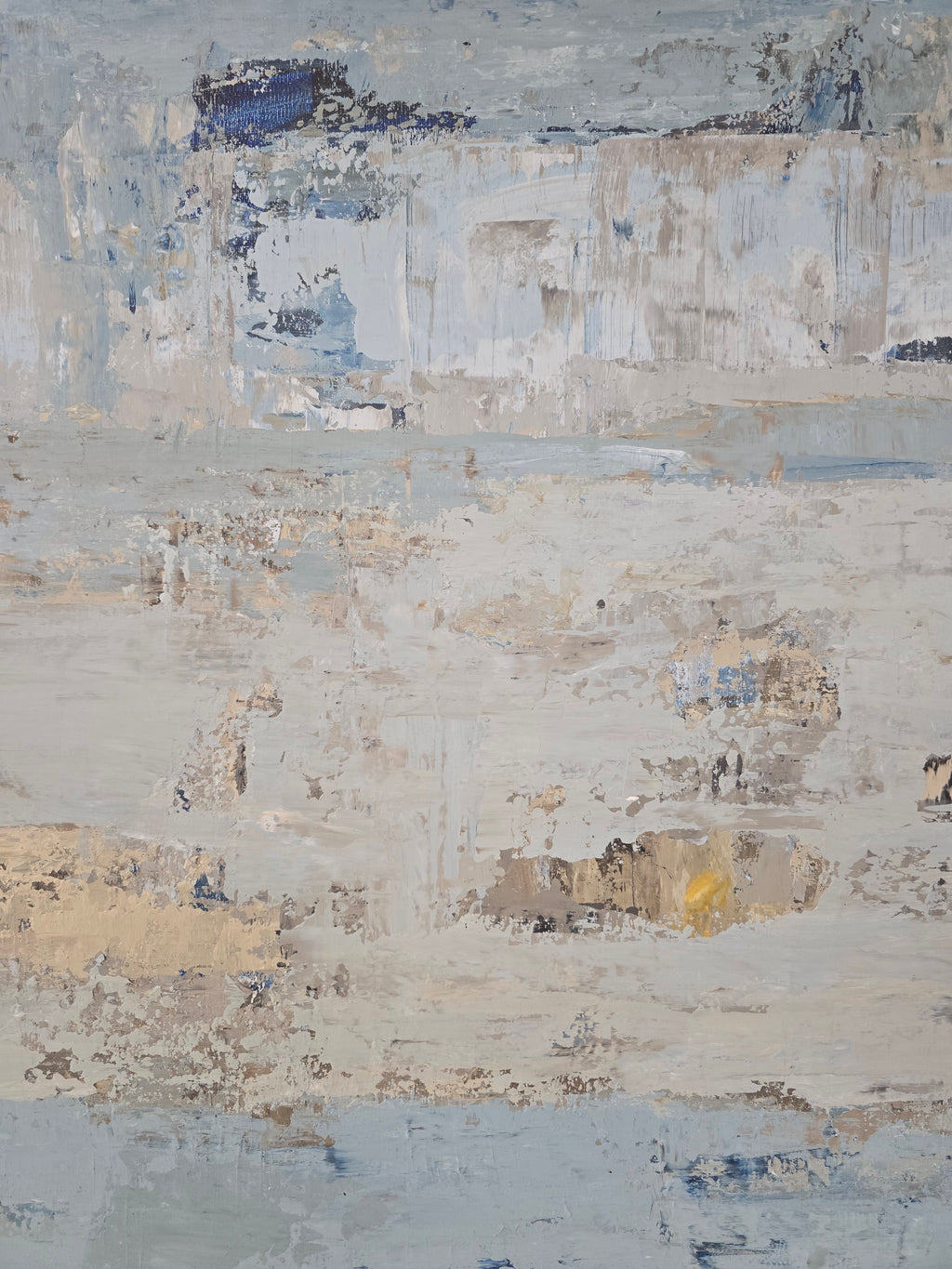 Large-scale abstract painting - Coastline. 180x120cm