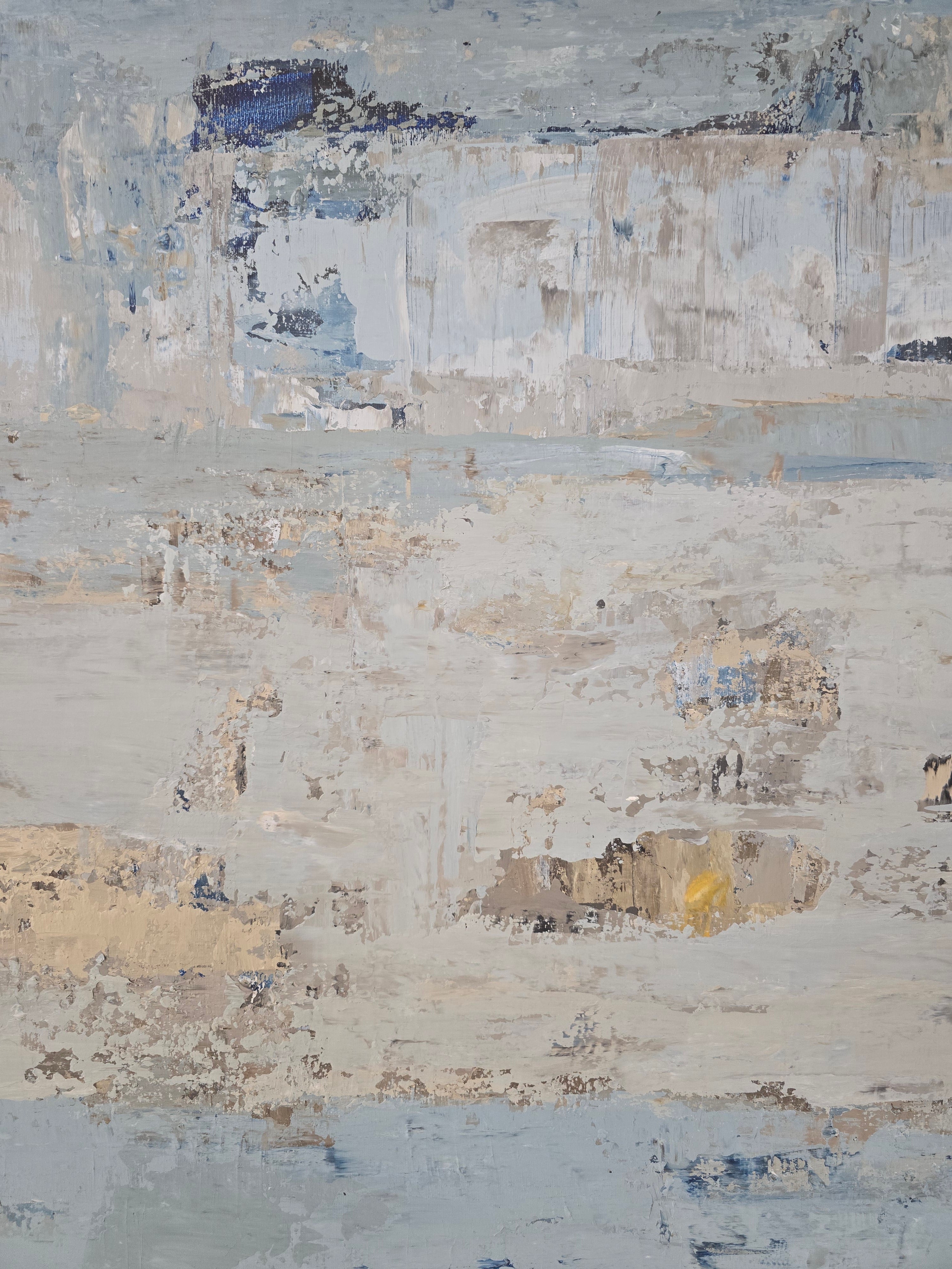 Large-scale abstract painting - Coastline. 180x120cm