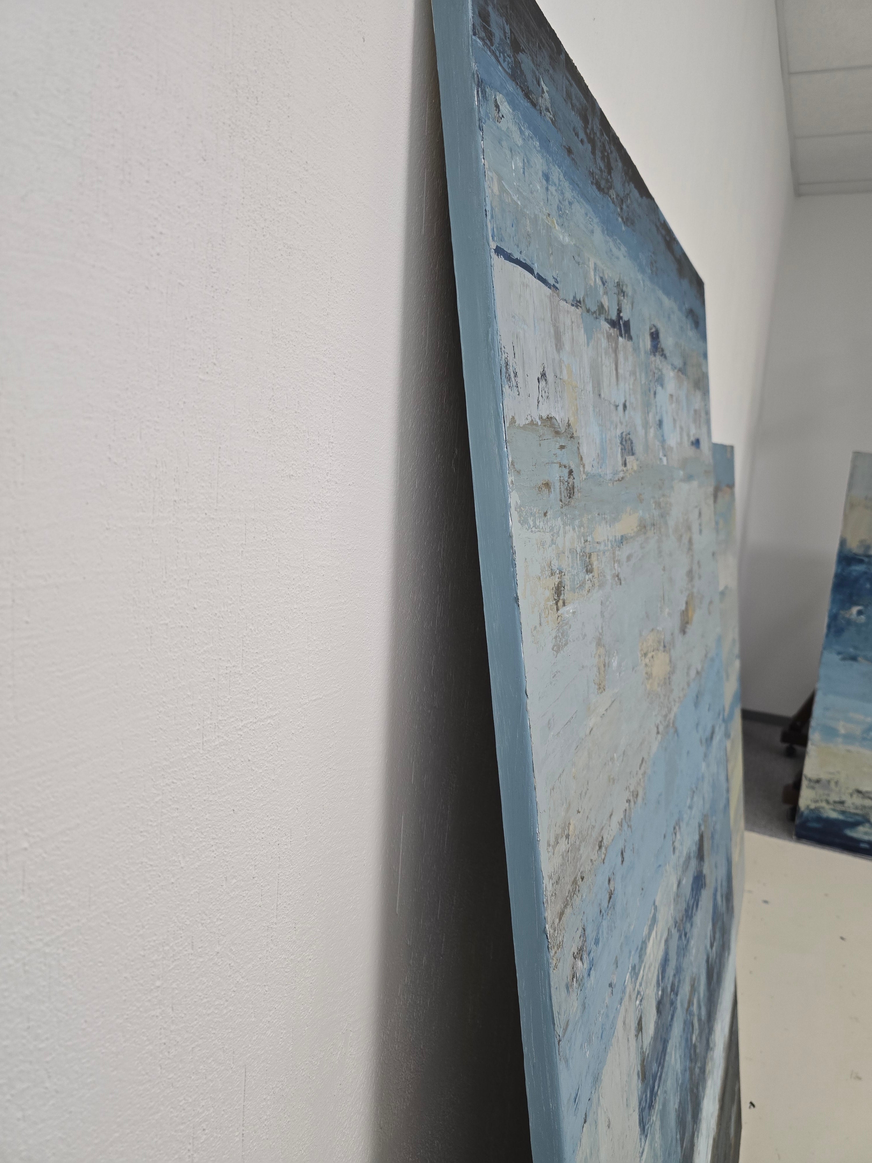 Large-scale abstract painting - Coastline. 180x120cm