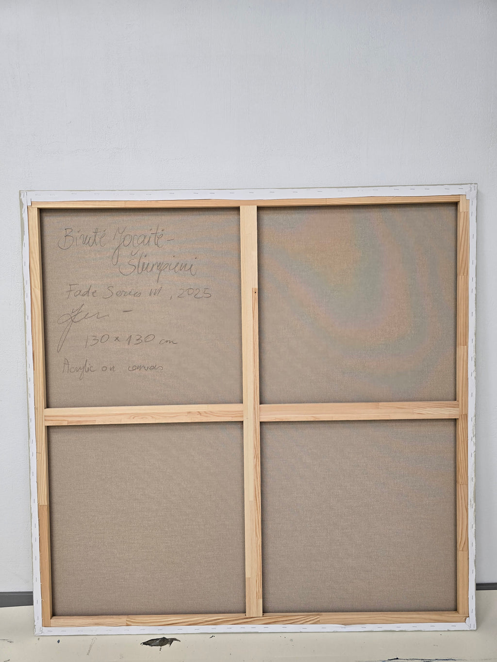 Large-scale painting - Fade III. 130x130 cm