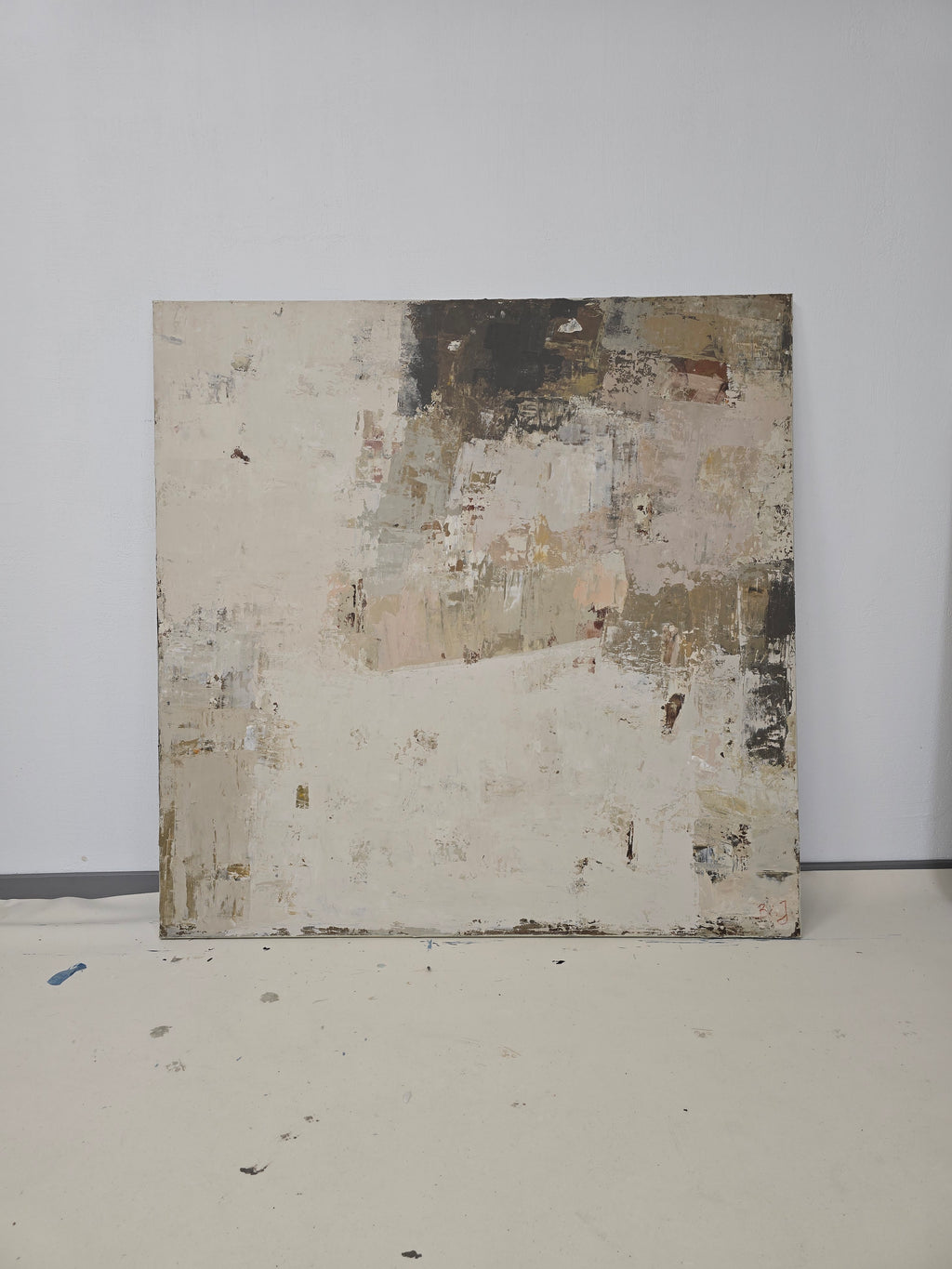 Large-scale painting - Fade III. 130x130 cm