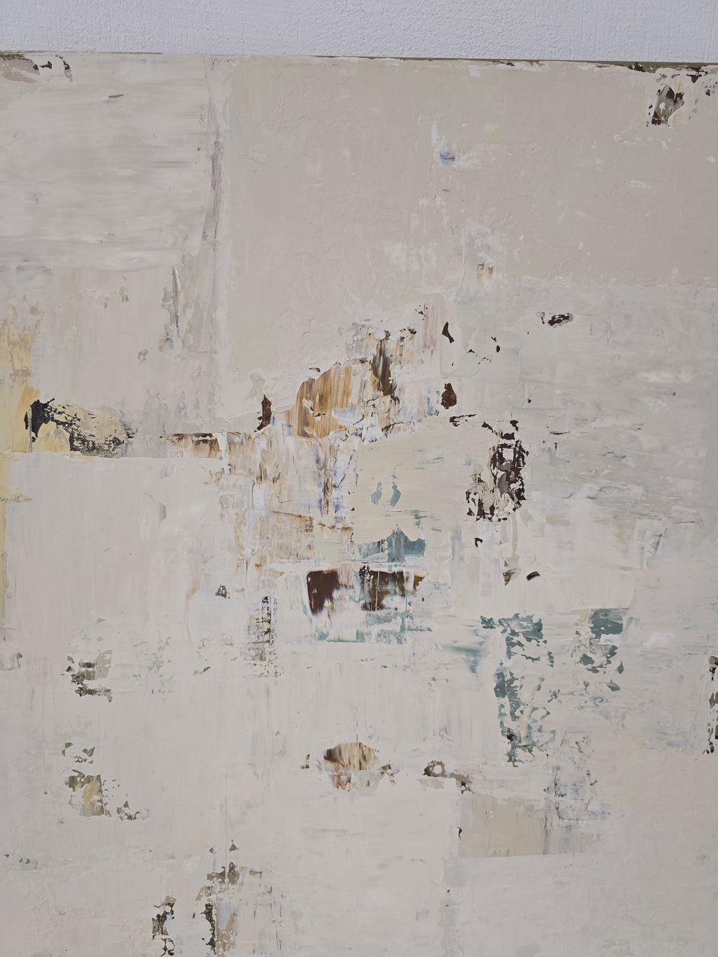 Large-scale abstract painting - Summer Season. 130x130 cm