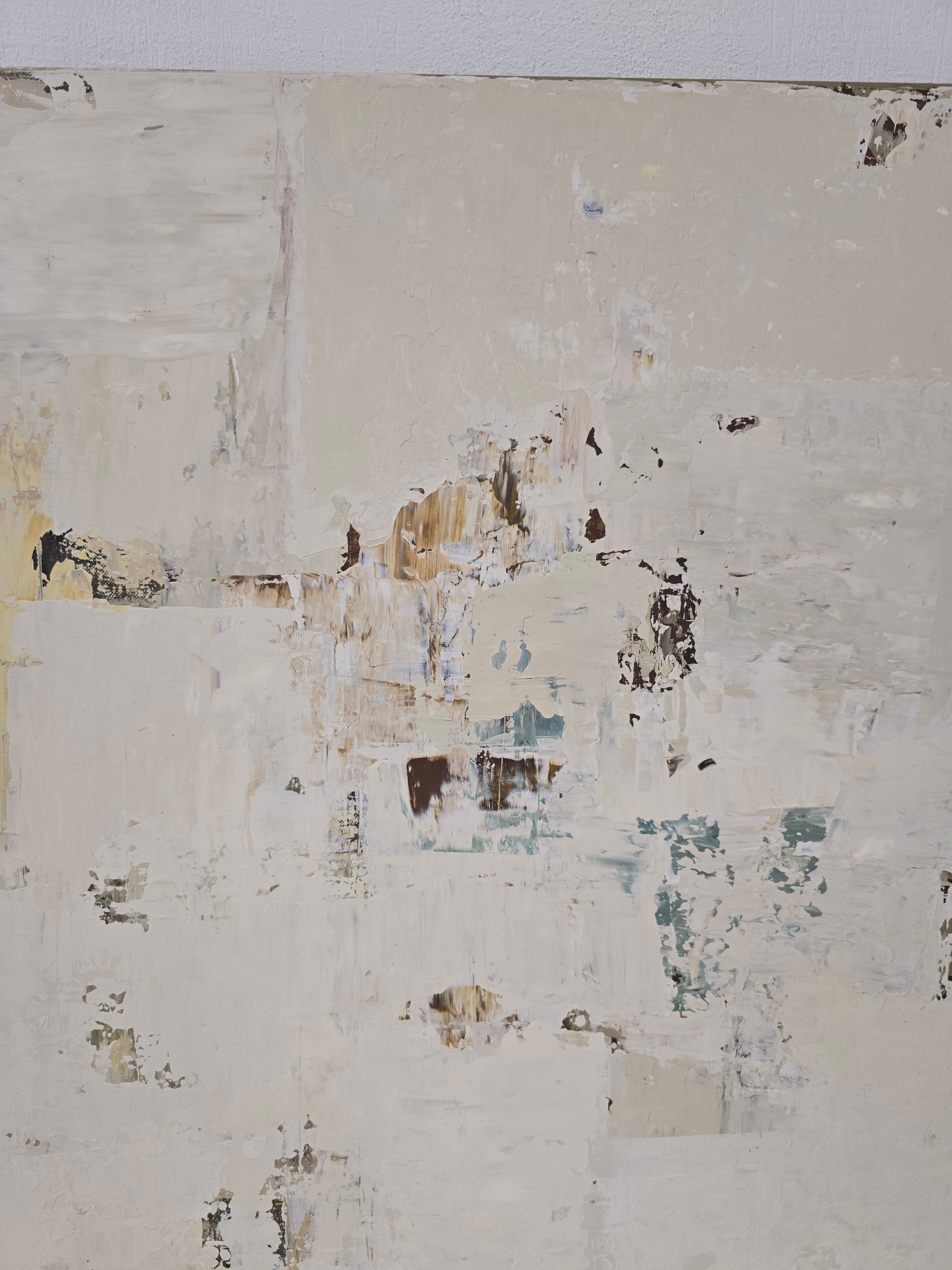 Large-scale abstract painting - Summer Season. 130x130 cm