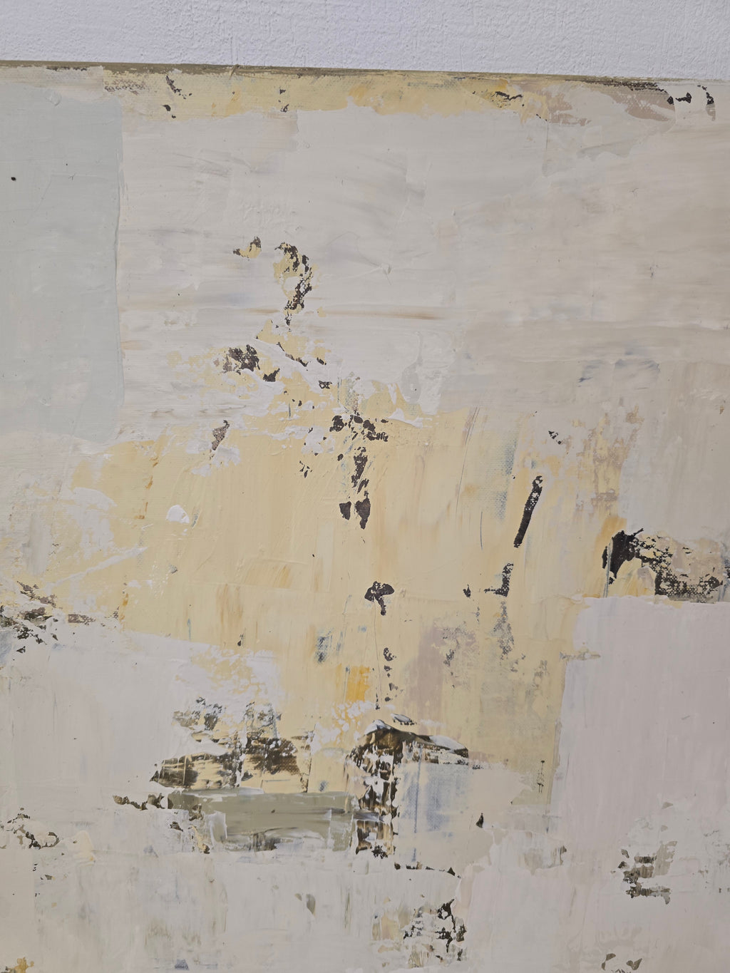 Large-scale abstract painting - Summer Season. 130x130 cm