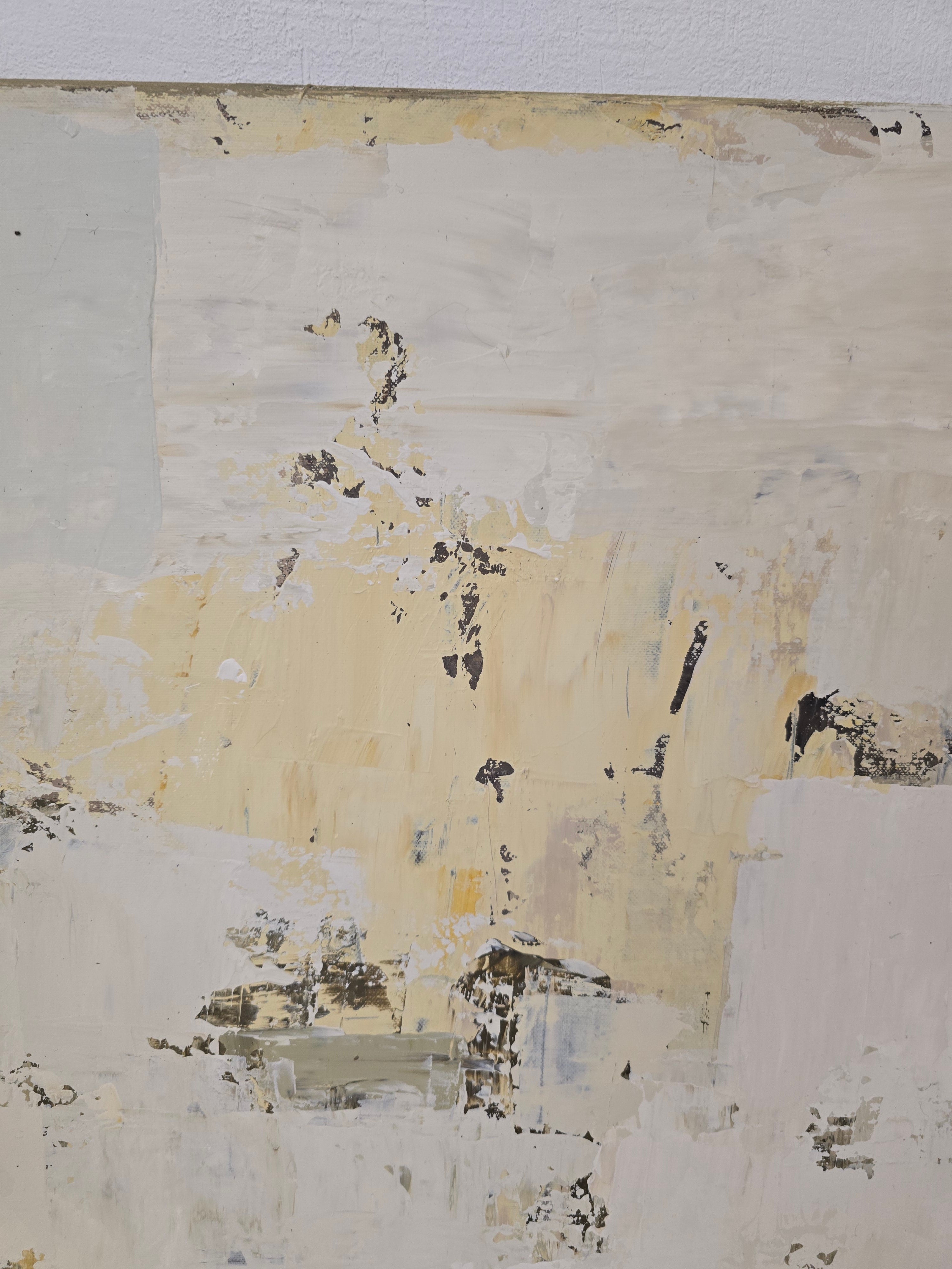 Large-scale abstract painting - Summer Season. 130x130 cm