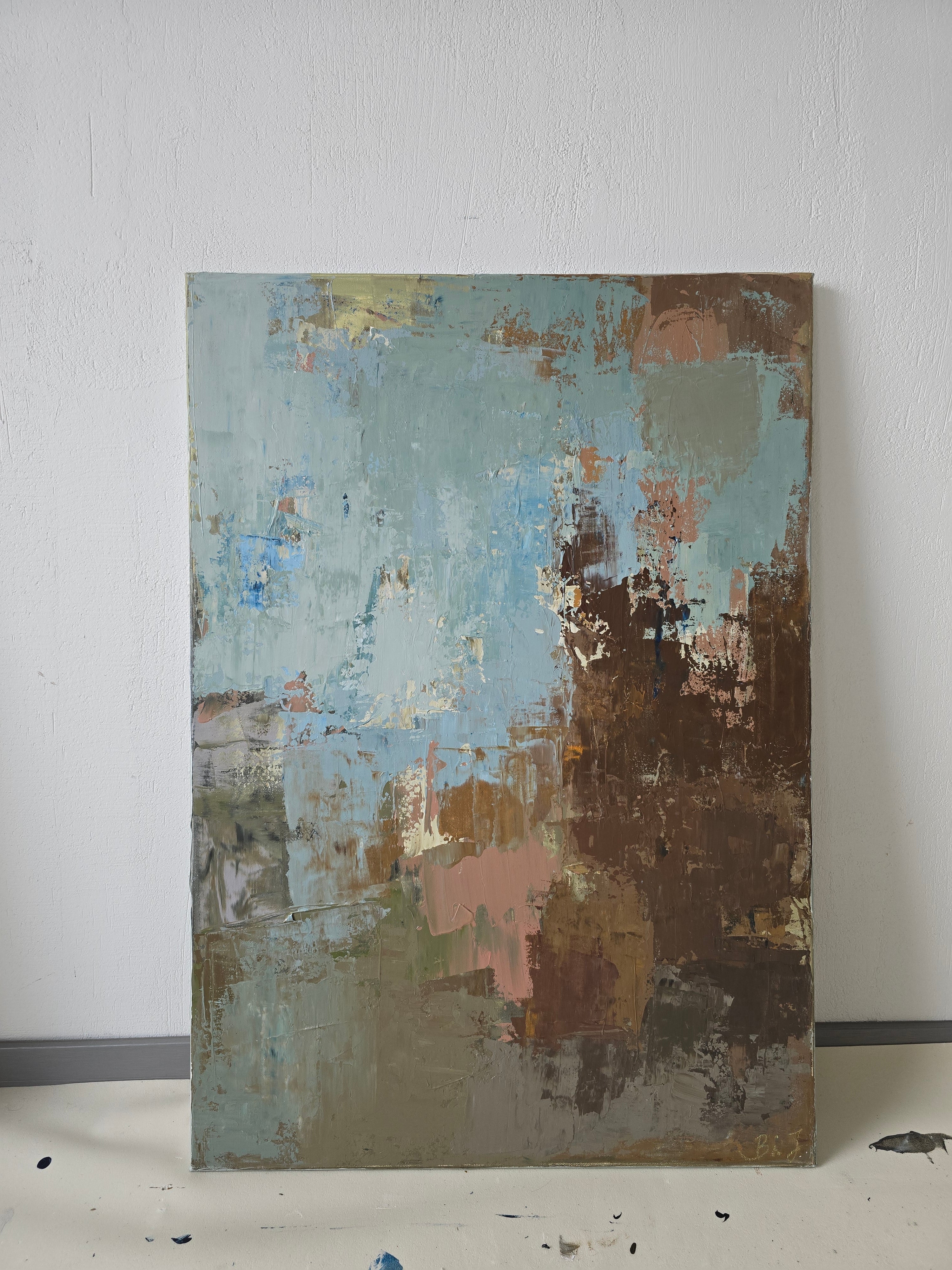 Abstract painting - Peaches in Season. 100x70