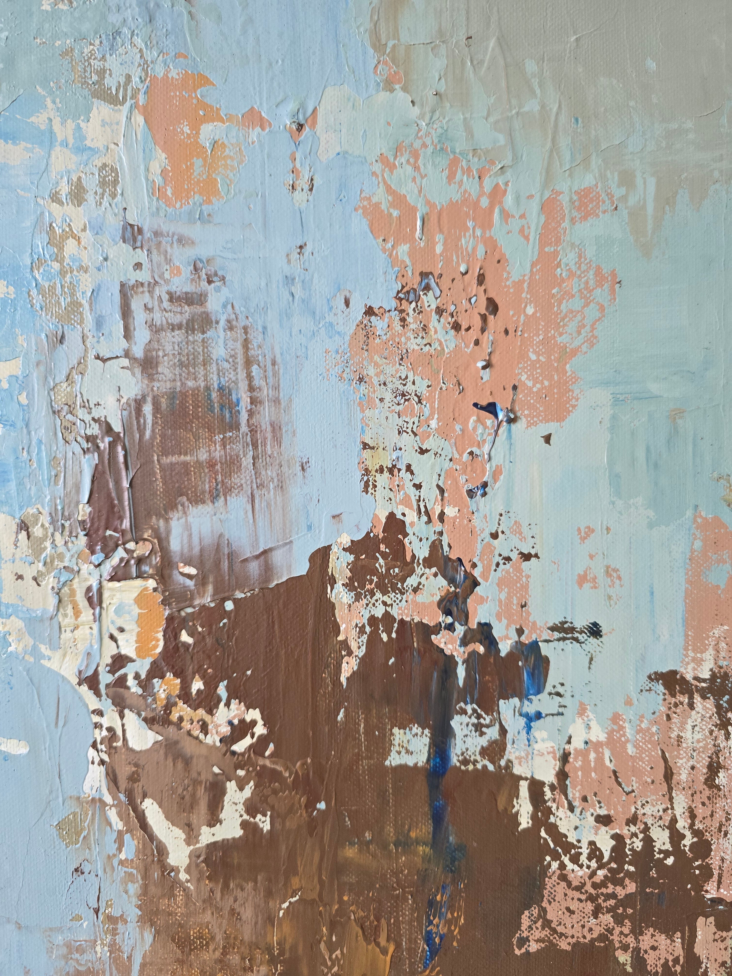 Abstract painting - Peaches in Season. 100x70