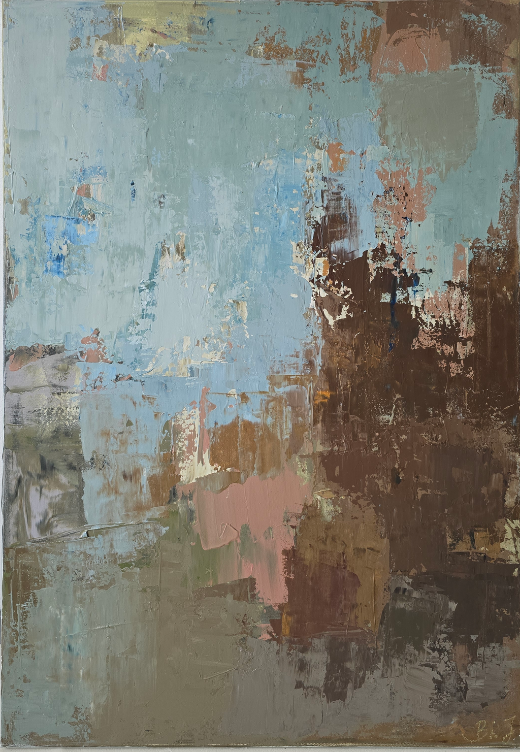 Abstract painting - Peaches in Season. 100x70