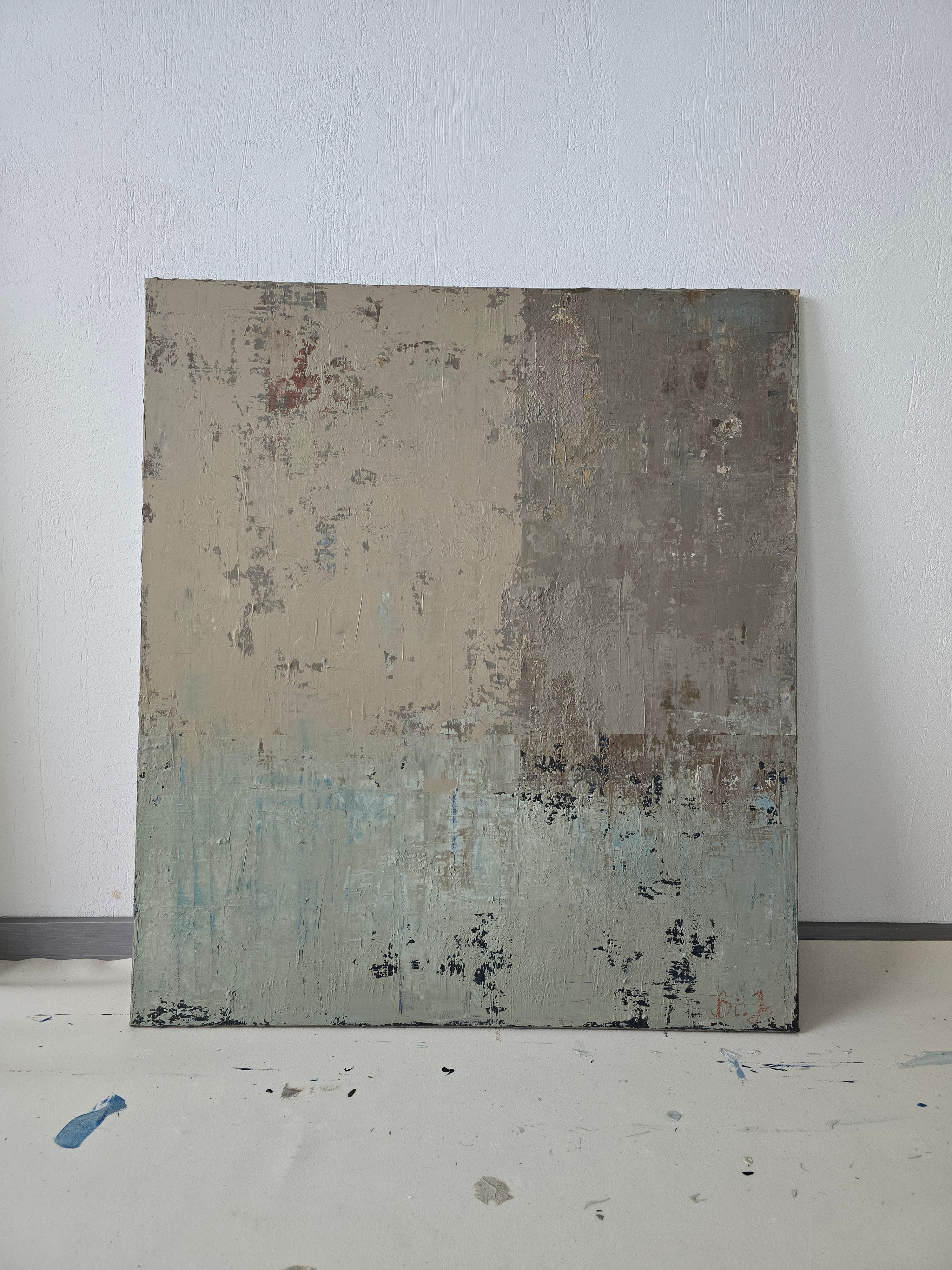 Abstract painting - Winter Ashberry. 90x80 cm