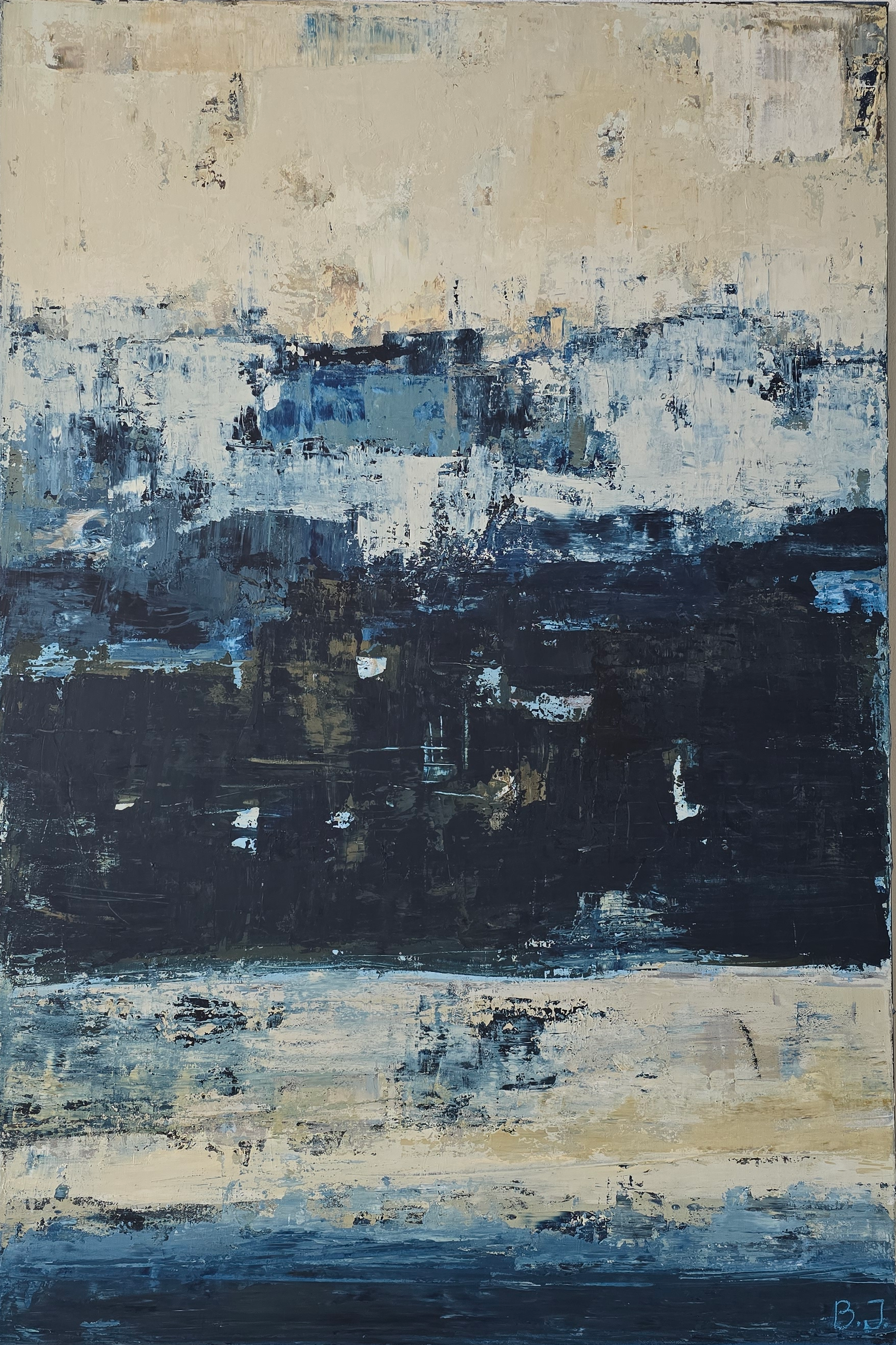 Abstract painting - Deep Horizon. 150x100cm