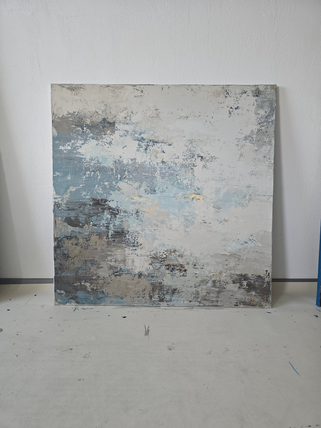 Abstract painting - Thunderstorm. 110x110 cm