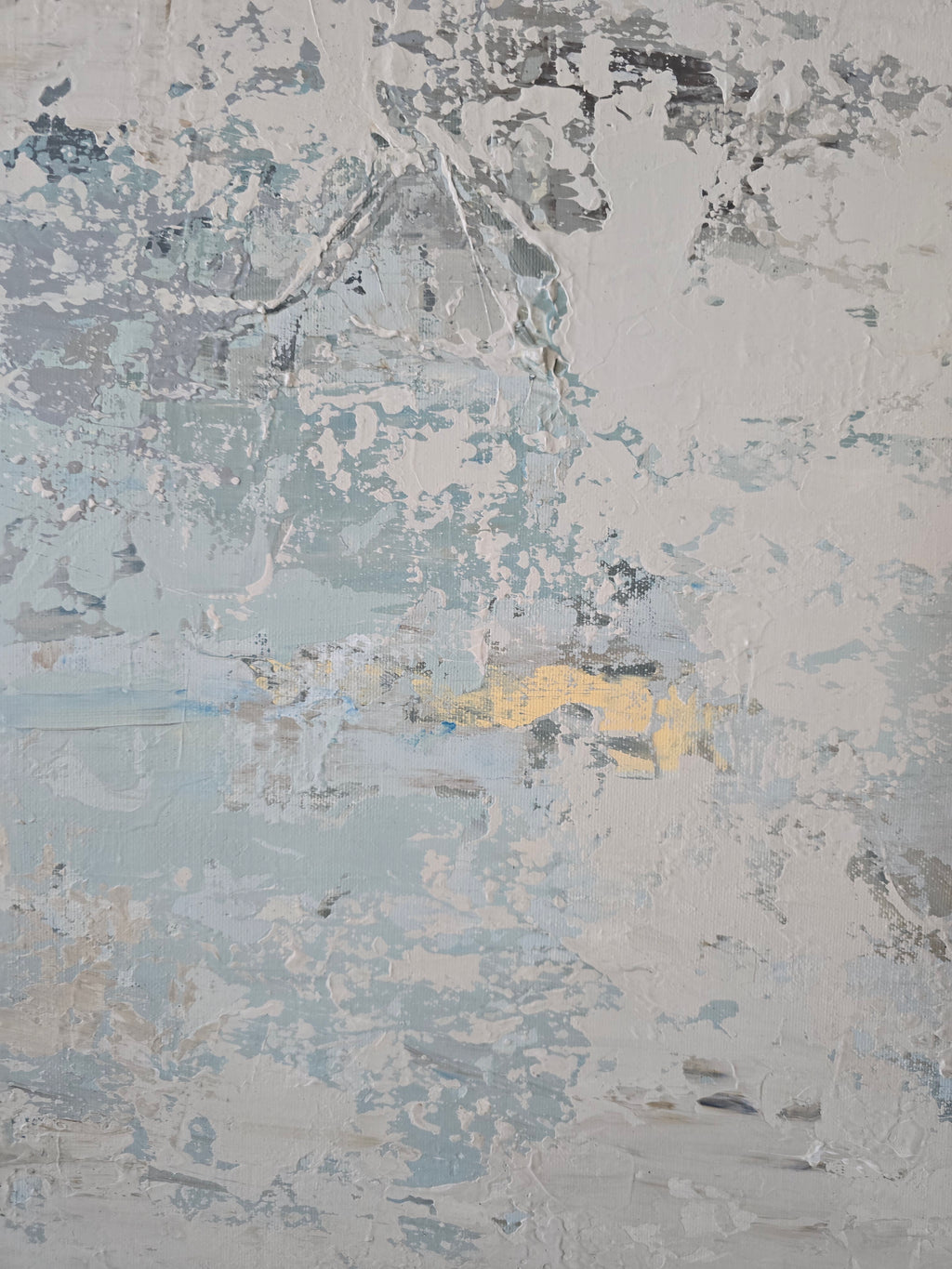 Abstract painting - Thunderstorm. 110x110 cm