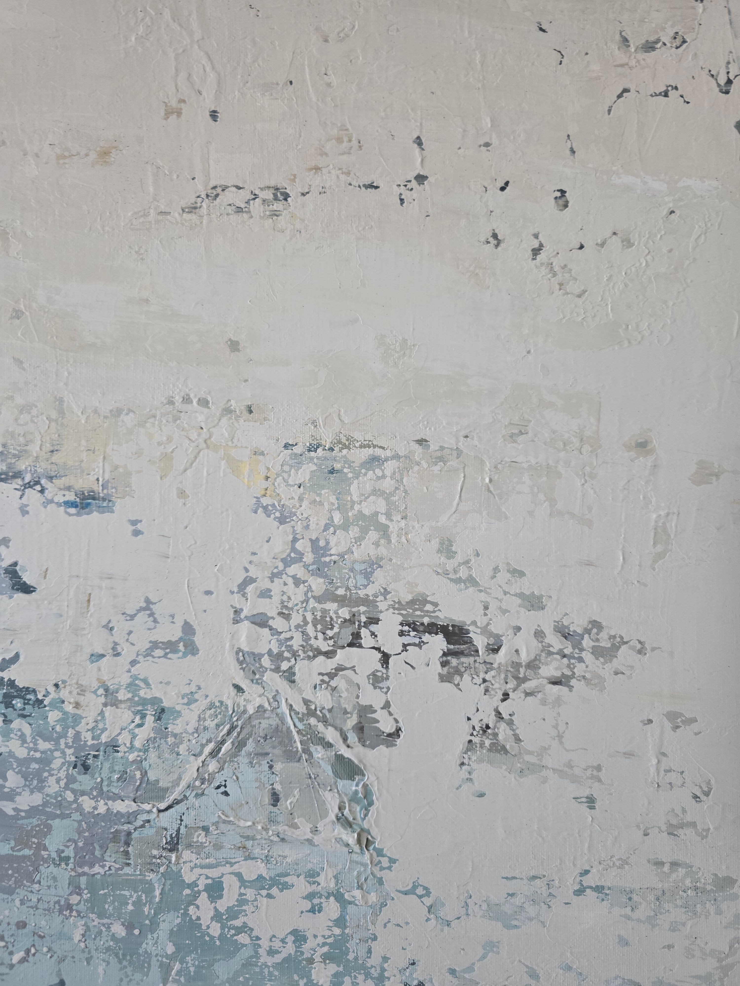 Abstract painting - Thunderstorm. 110x110 cm