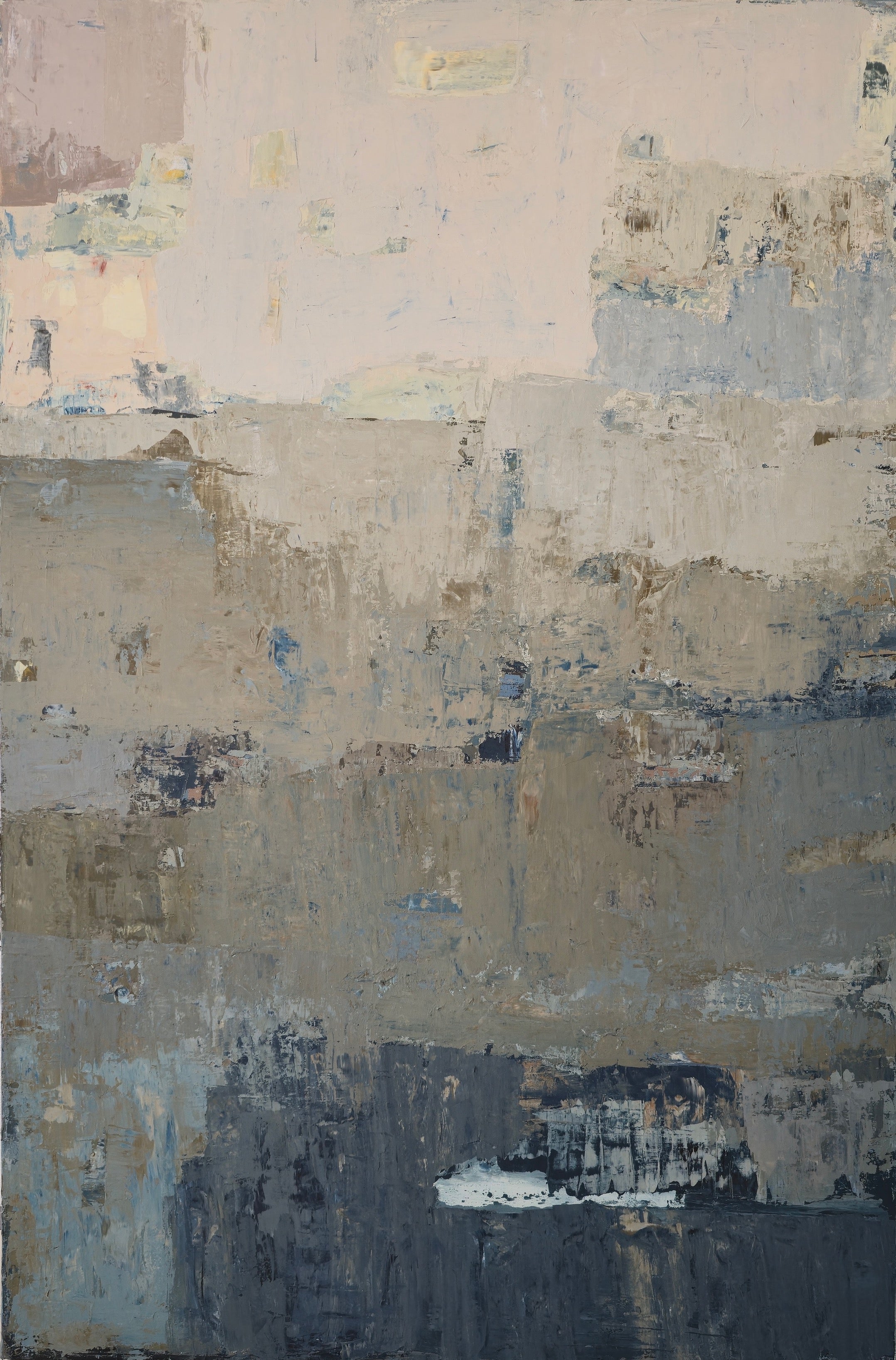 Abstract painting - Shades of Deep Sea. 150x100cm