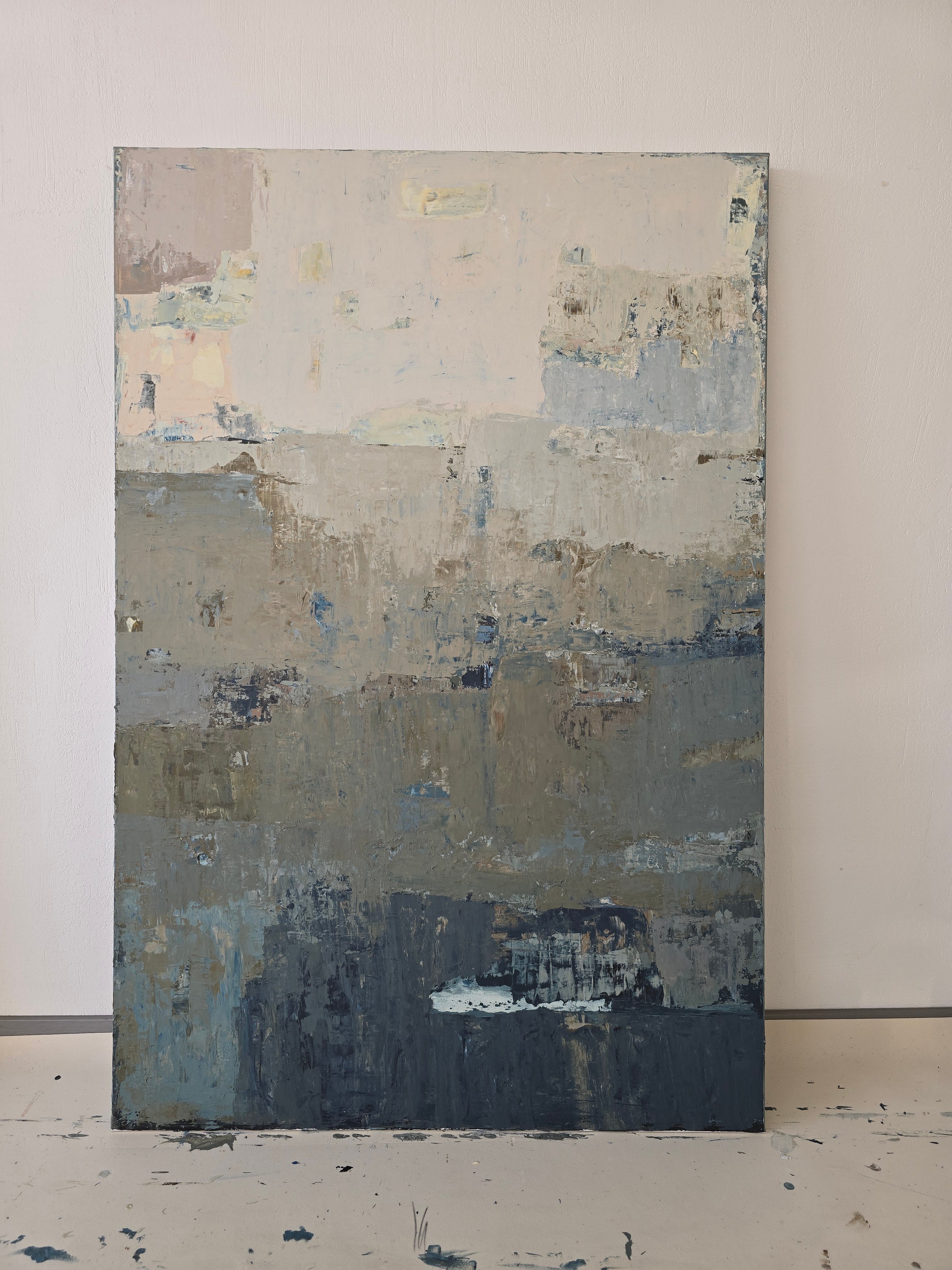 Abstract painting - Shades of Deep Sea. 150x100cm