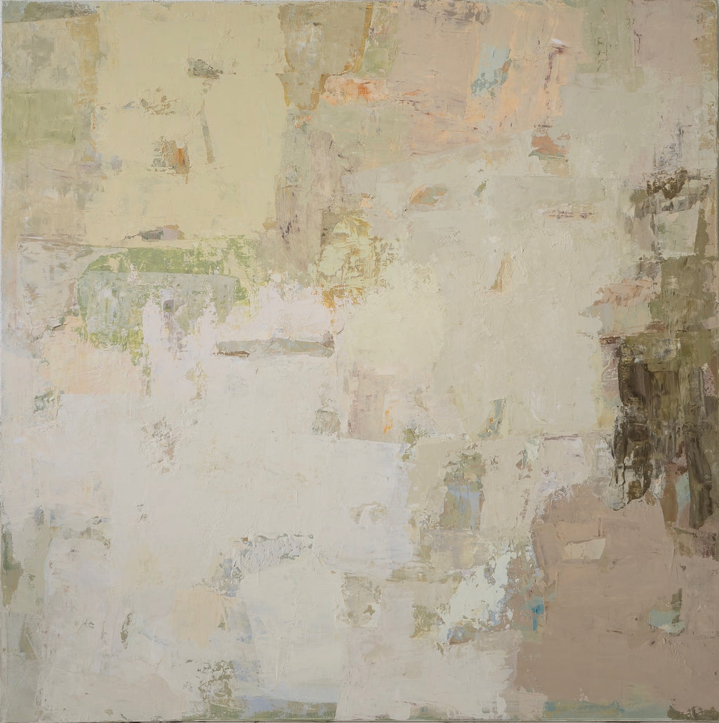 Abstract painting - Spring series No 5. 100x100 cm