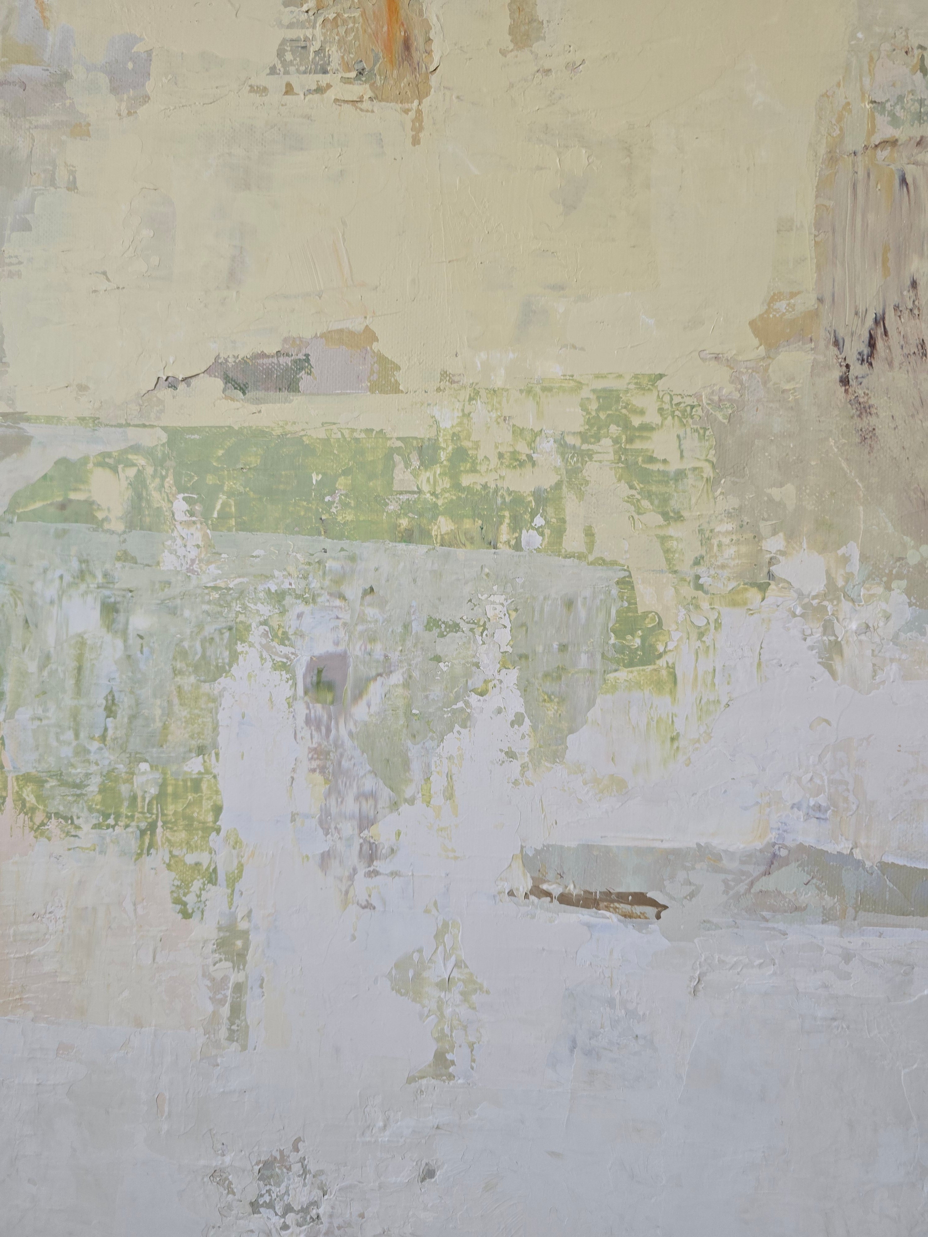 Abstract painting - Spring series No 5. 100x100 cm