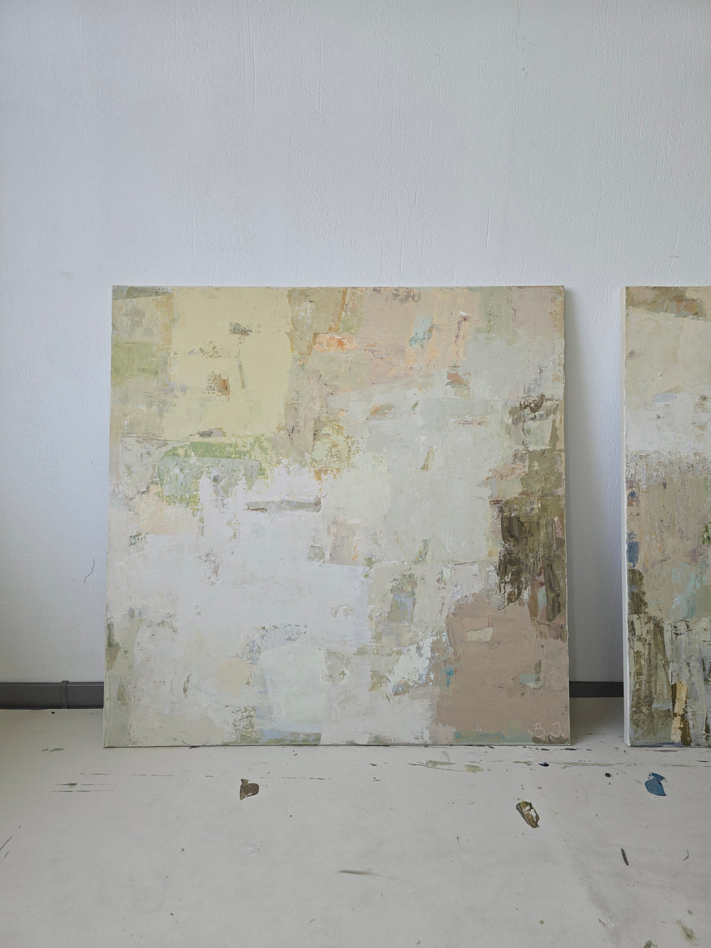 Abstract painting - Spring series No 5. 100x100 cm