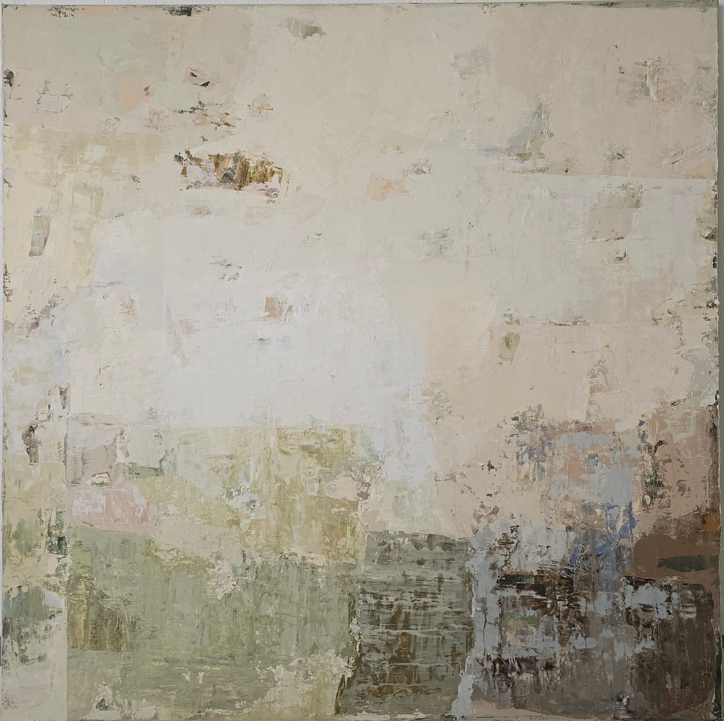 Original Absract Painting textured, soft, warm, beige, light tones.