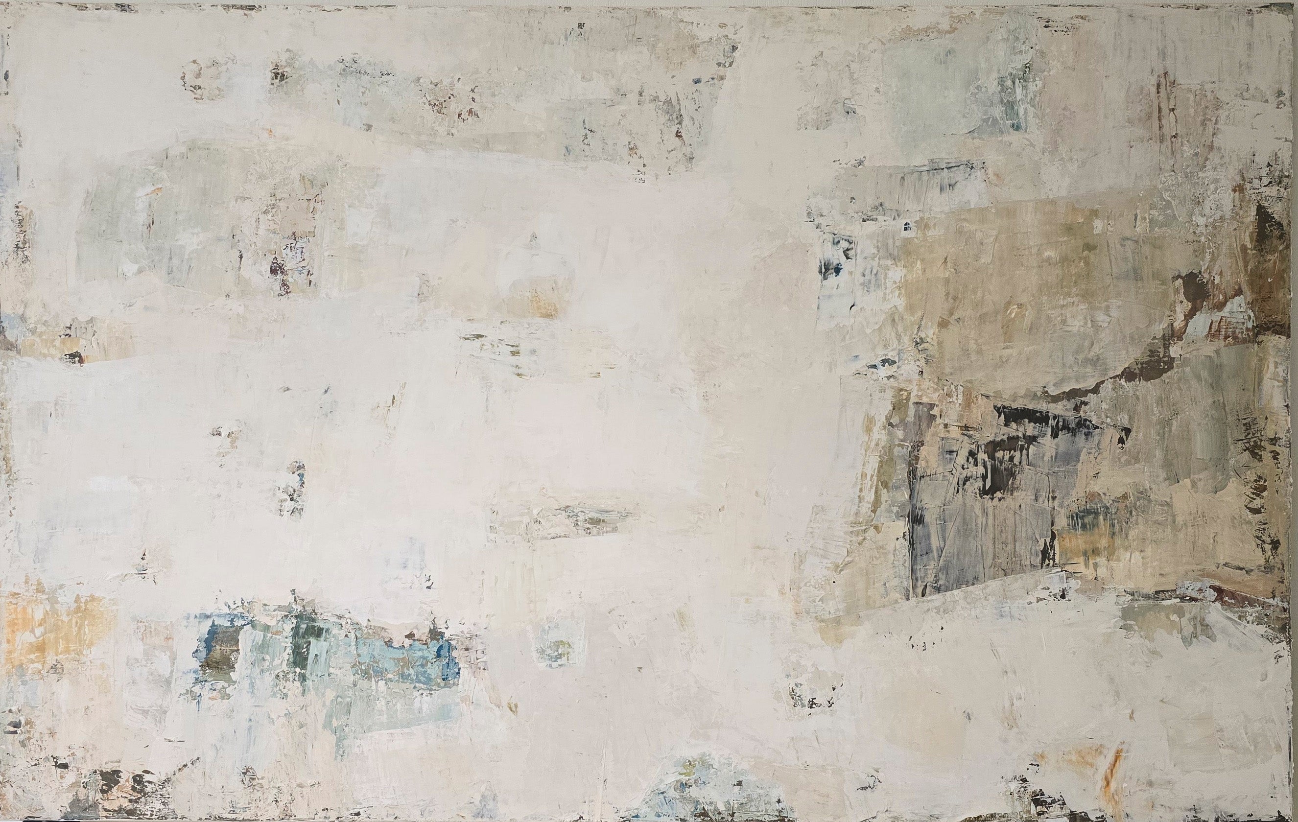 Extra Large Abstract Painting - Gathering Shells on the Shore. 240x150 cm