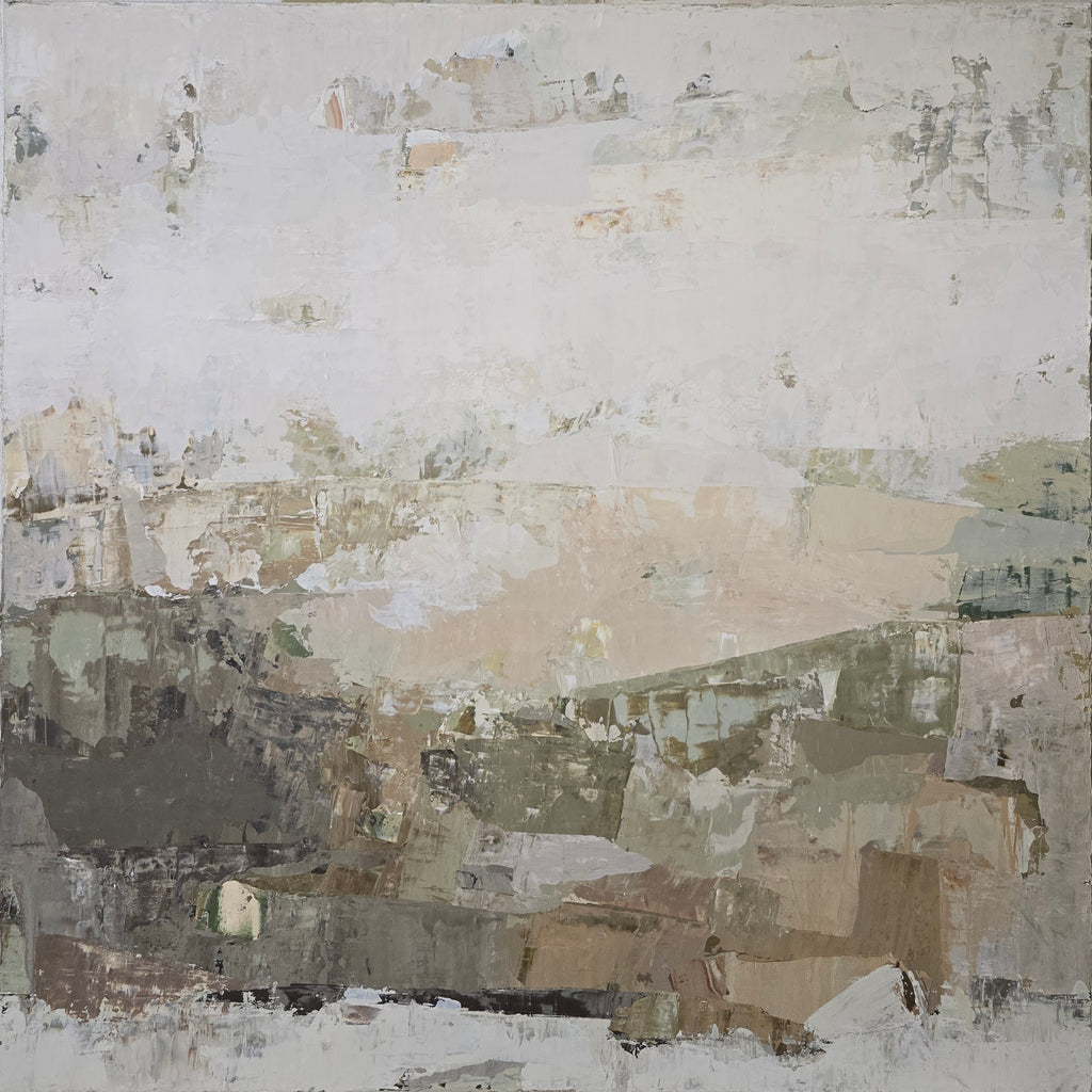 Didelis originalus paveikslas – Autumn Furrows. 90x90 cm