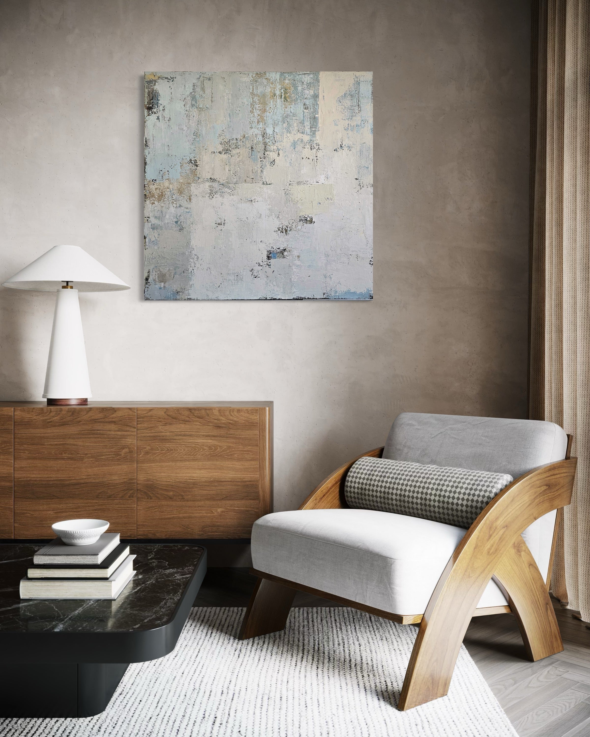 Jūrą pavasarį. 100x100 cm