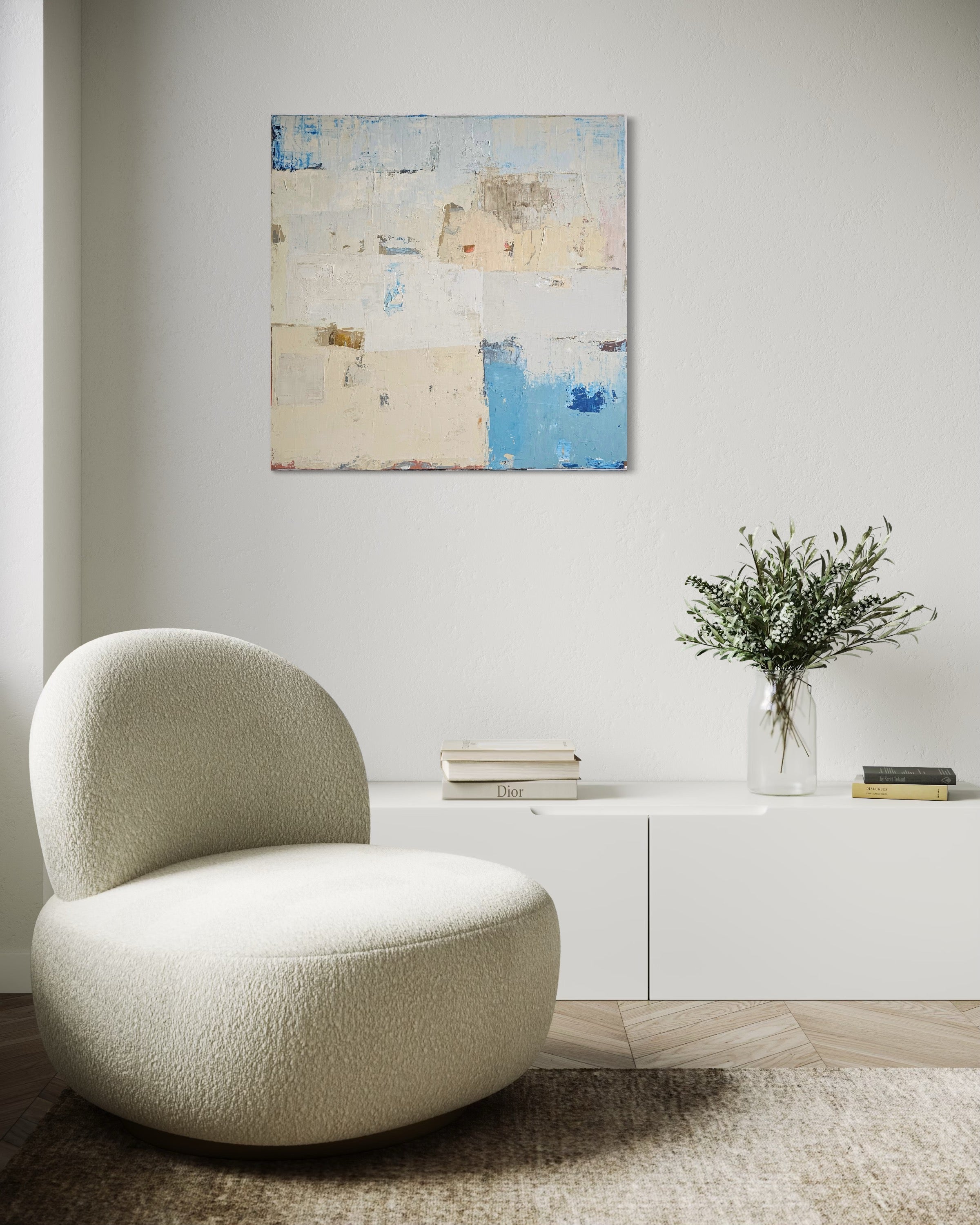 textured abstract painting contemporary decor BIRUTE STUDIO