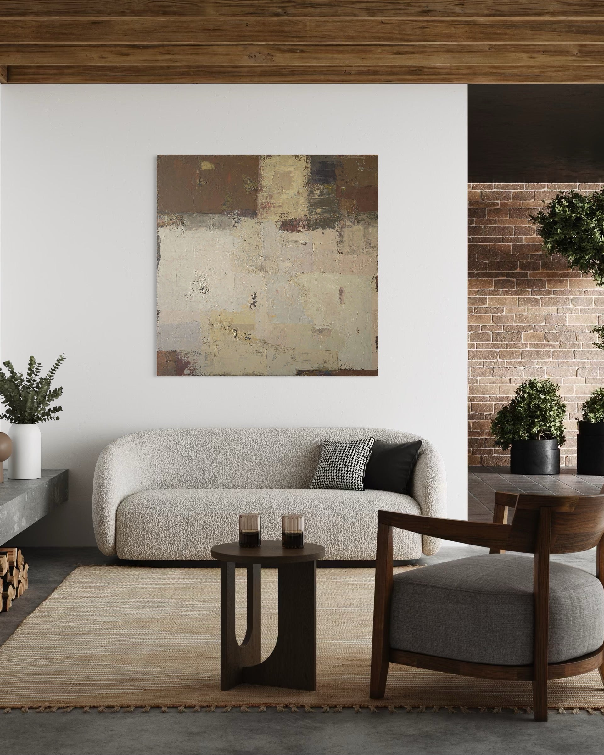 Resting Fields. 130x130 cm