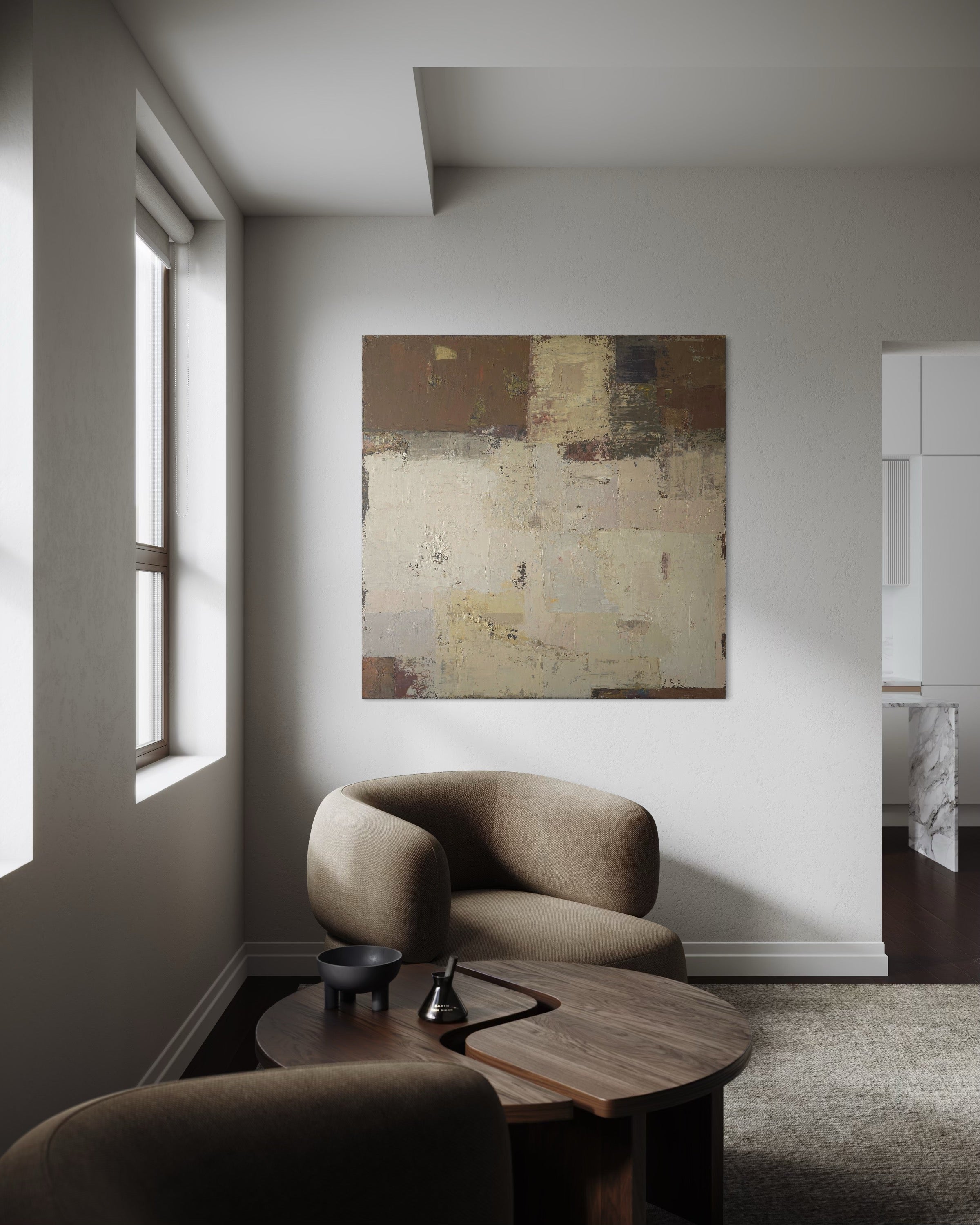 Resting Fields. 130x130 cm