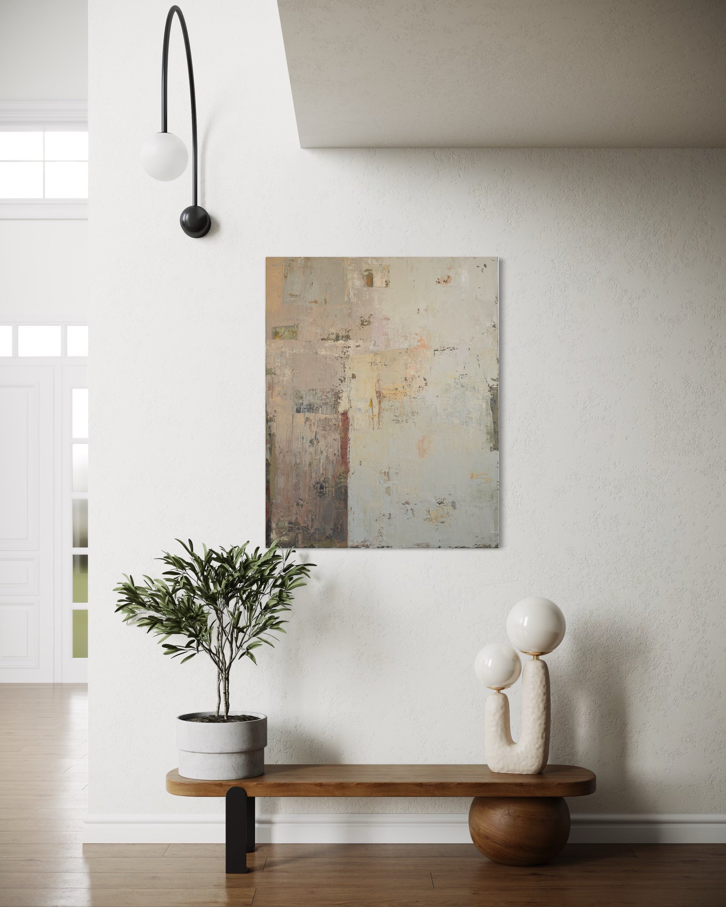 Abstract painting - Early October Morning. 100x80 cm