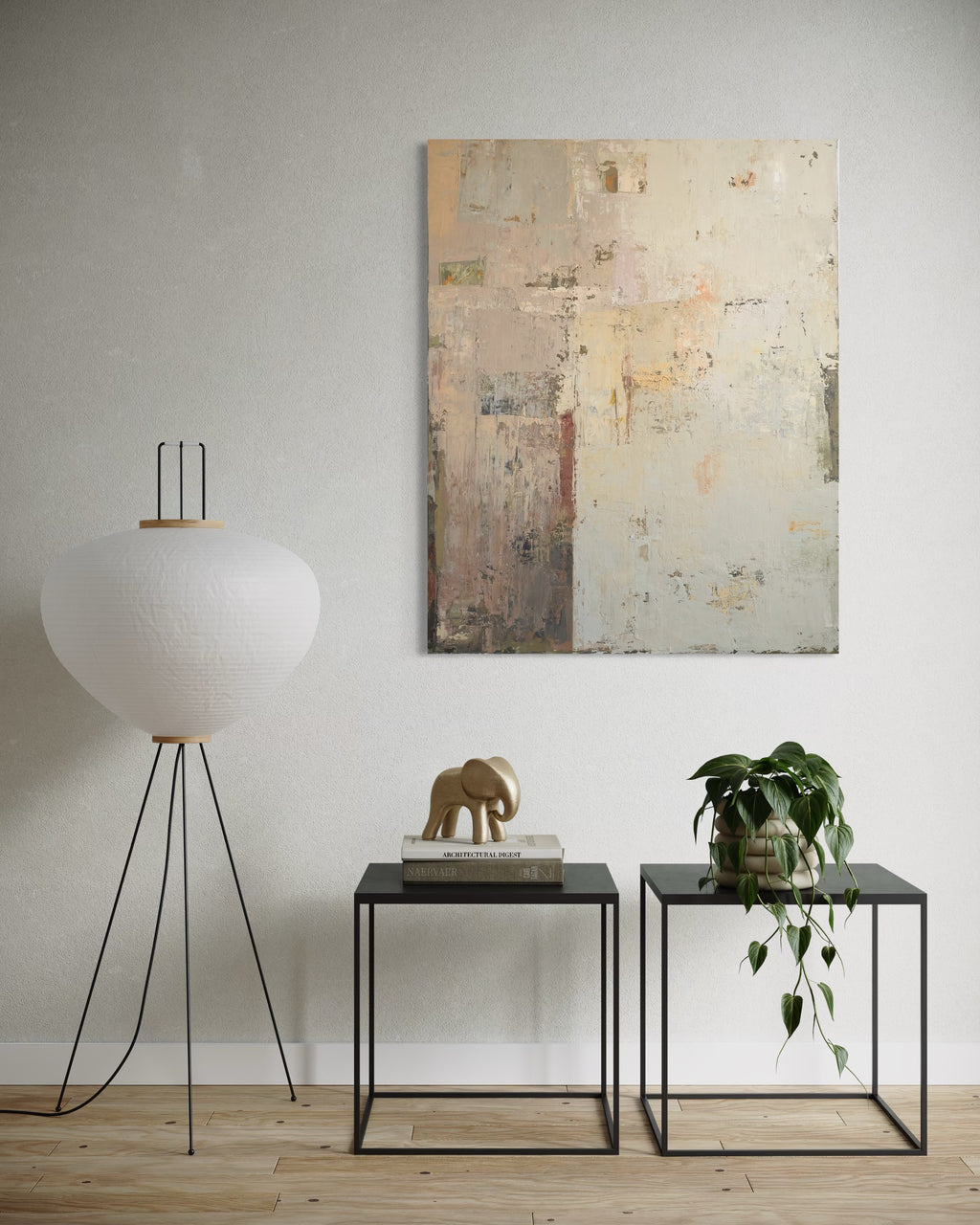 Abstract painting - Early October Morning. 100x80 cm