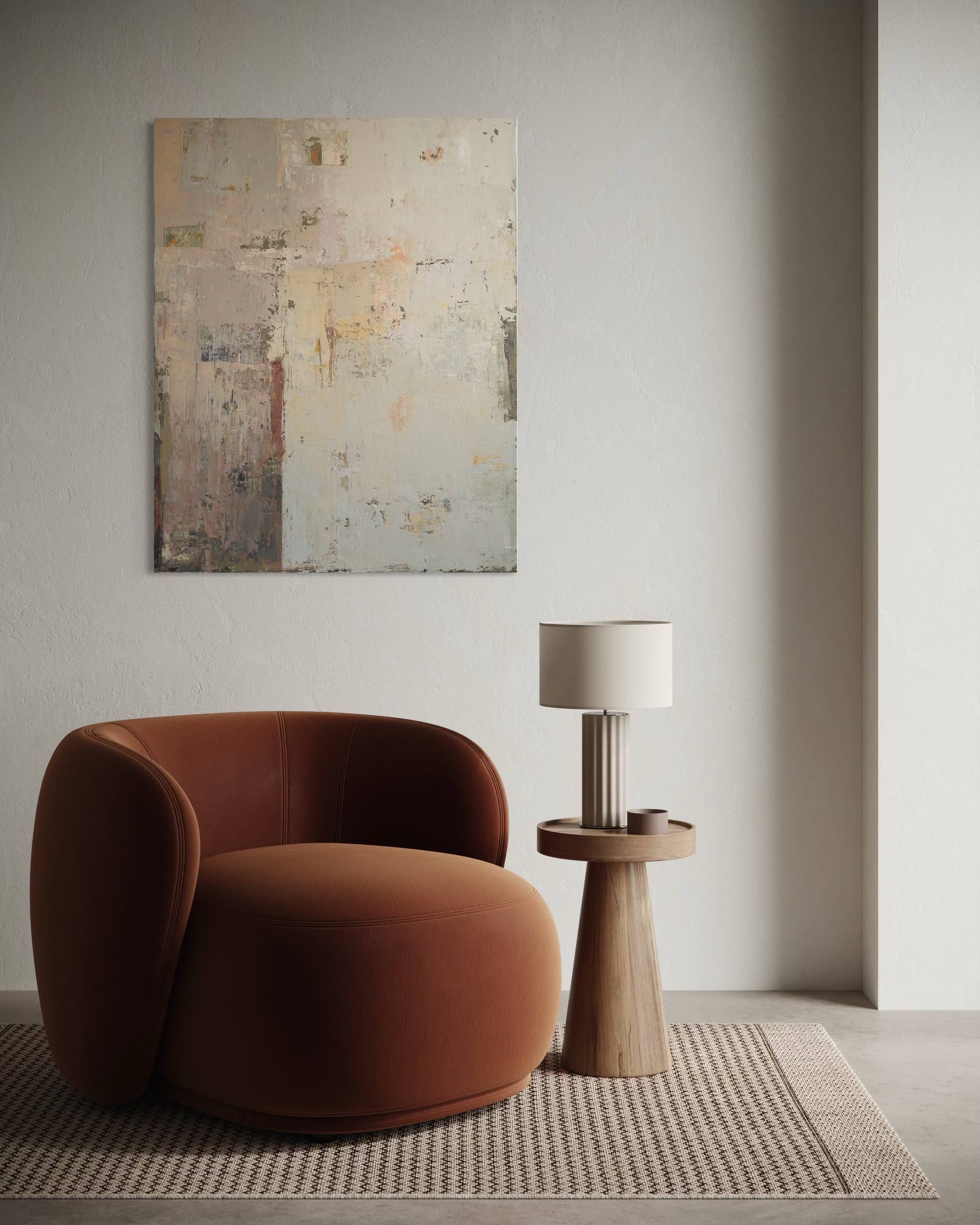 Abstract painting - Early October Morning. 100x80 cm