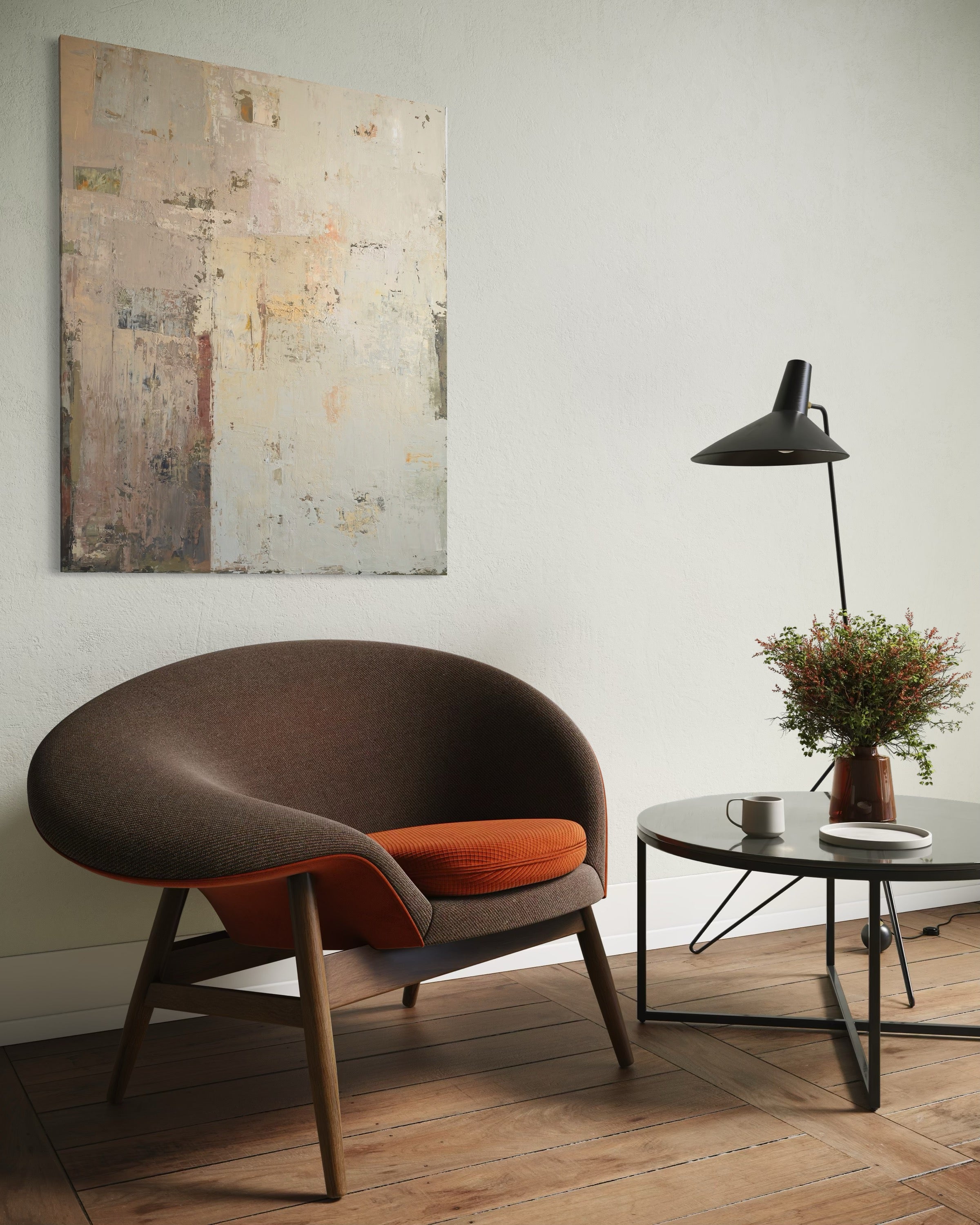 Abstract painting - Early October Morning. 100x80 cm