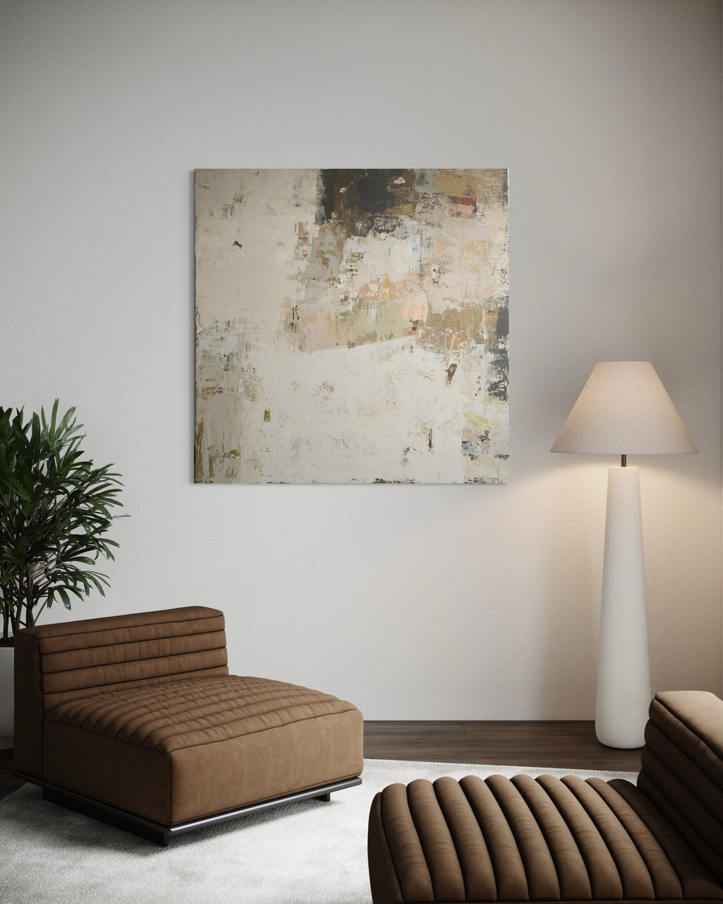 Large-scale painting - Fade III. 130x130 cm