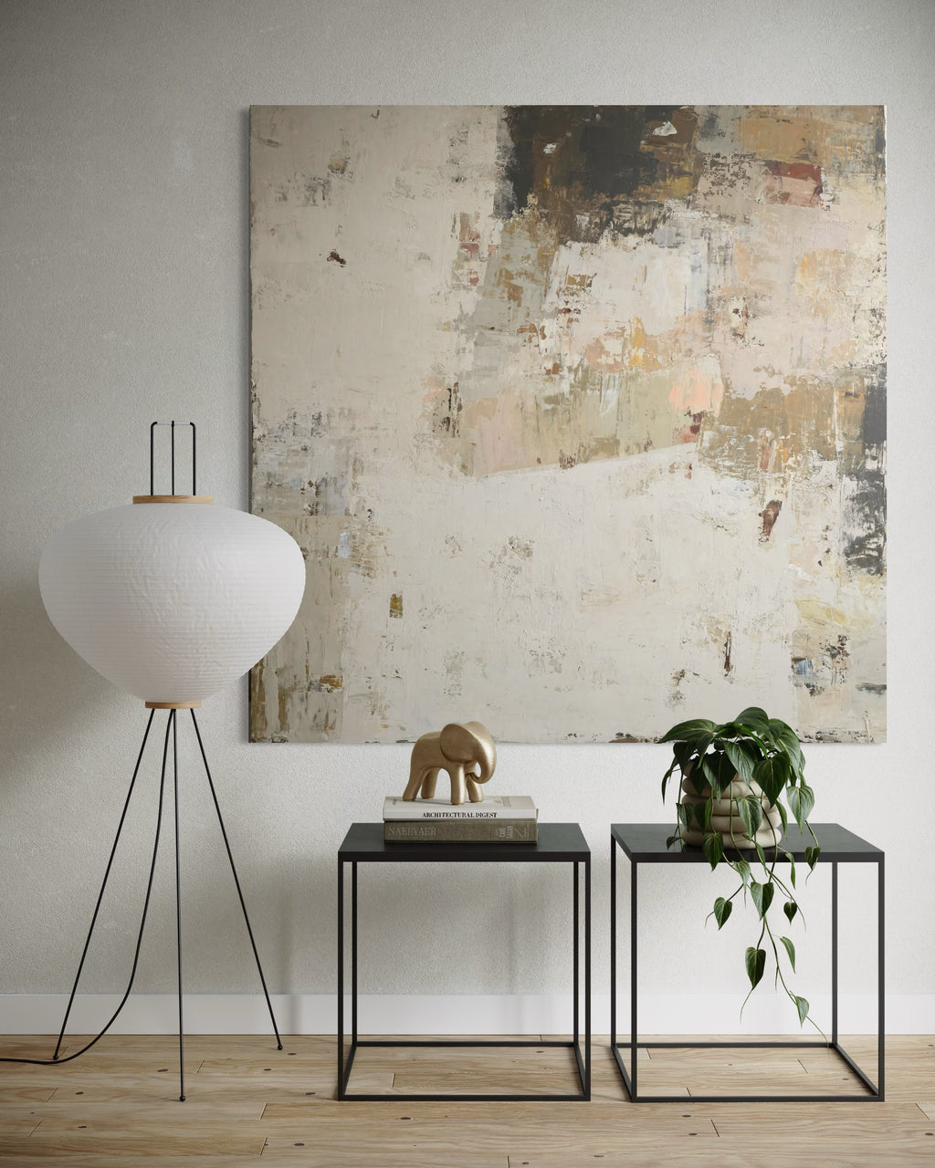 Large-scale painting - Fade III. 130x130 cm