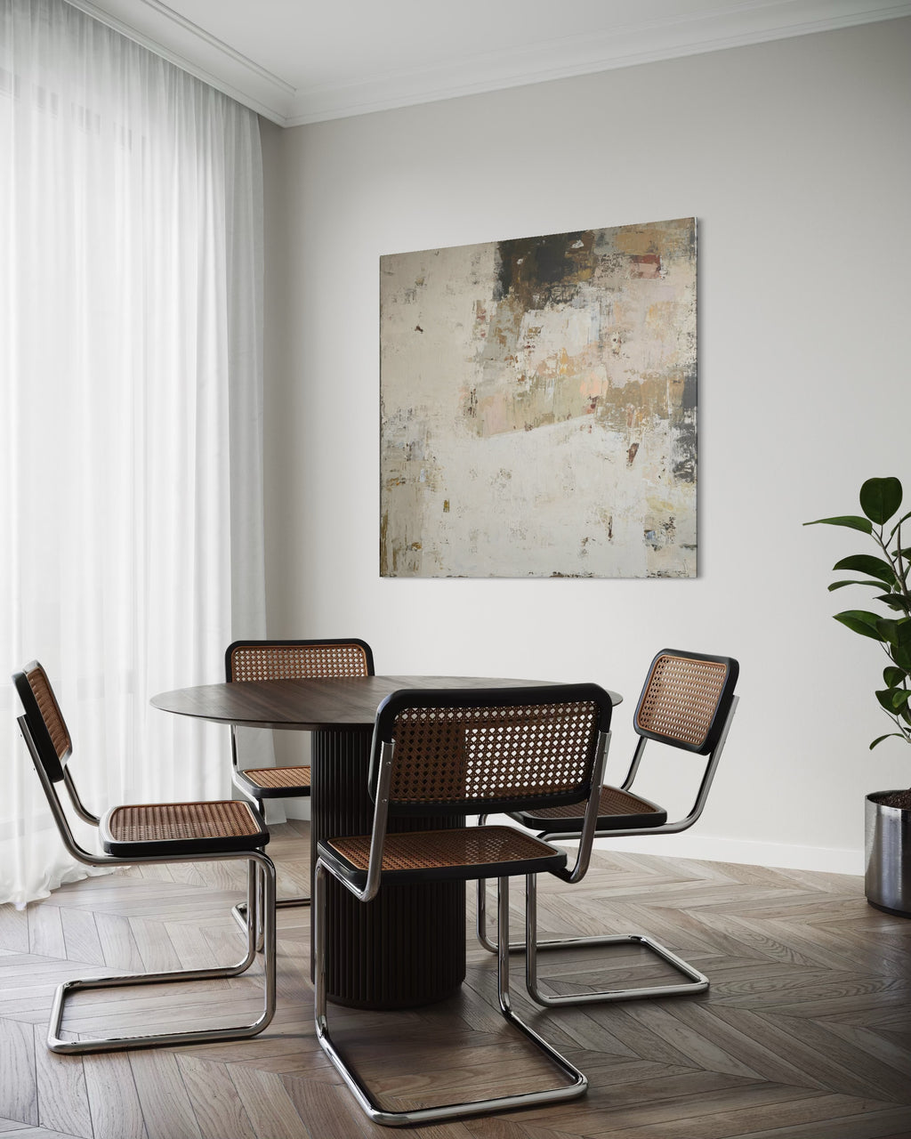 Large-scale painting - Fade III. 130x130 cm