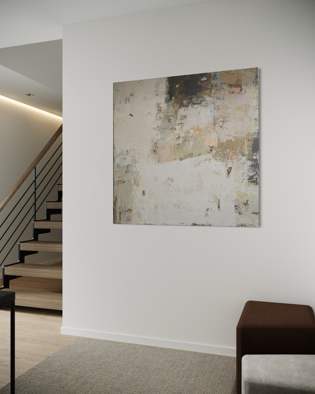 Large-scale painting - Fade III. 130x130 cm