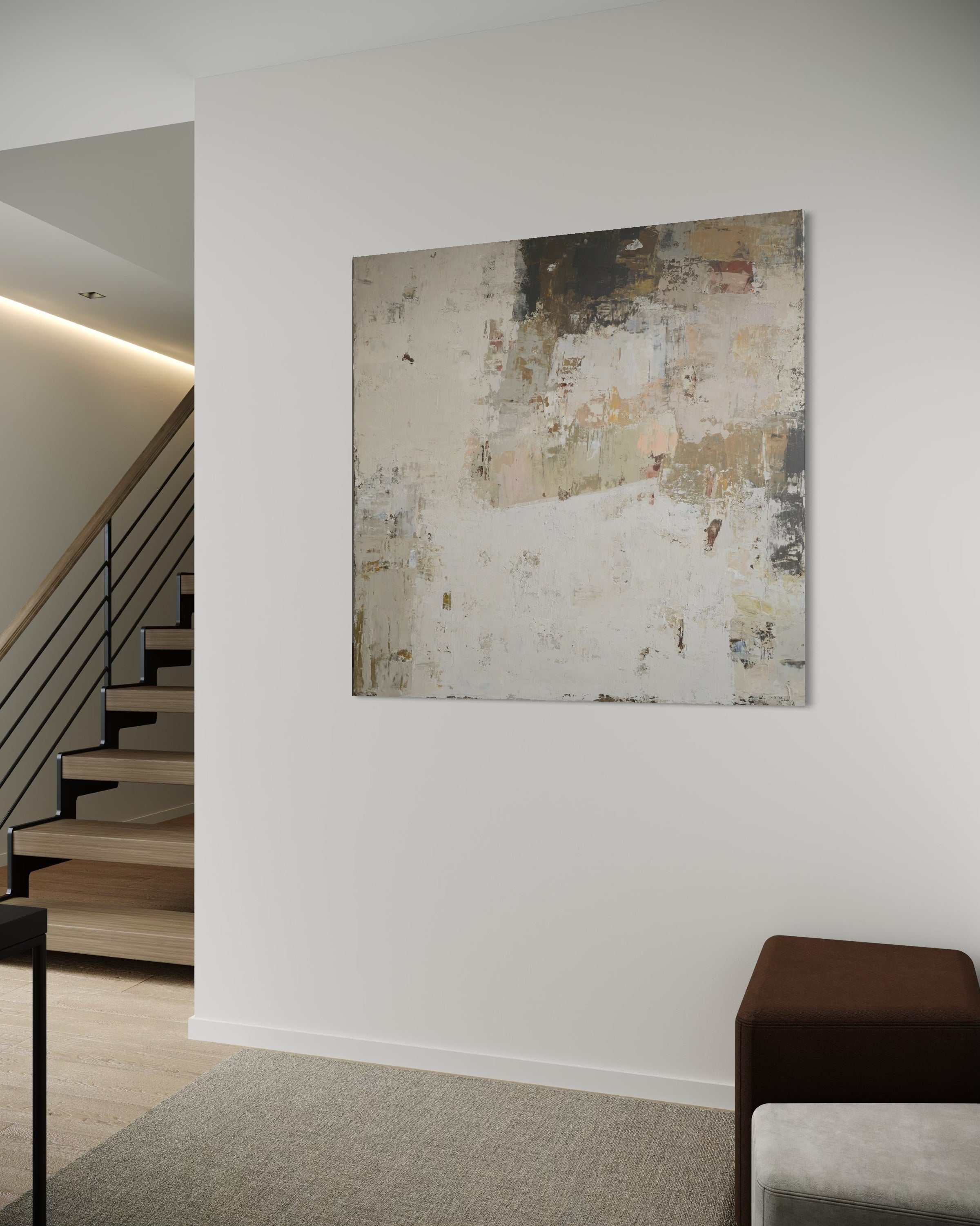 Large-scale painting - Fade III. 130x130 cm