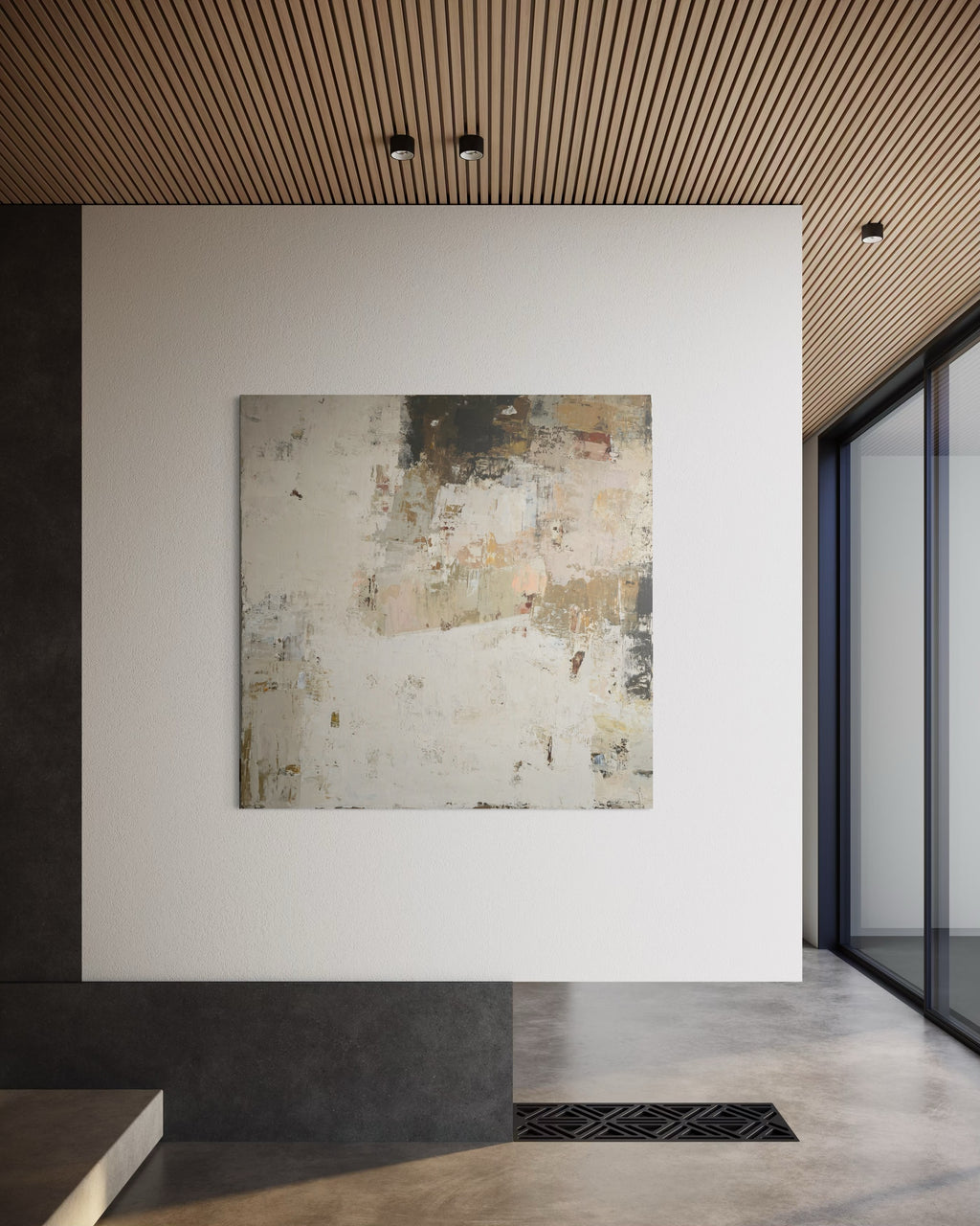 Large-scale painting - Fade III. 130x130 cm