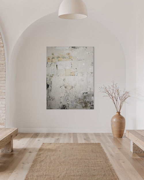 large abstract neutral wall art modern interior BIRUTE STUDIO