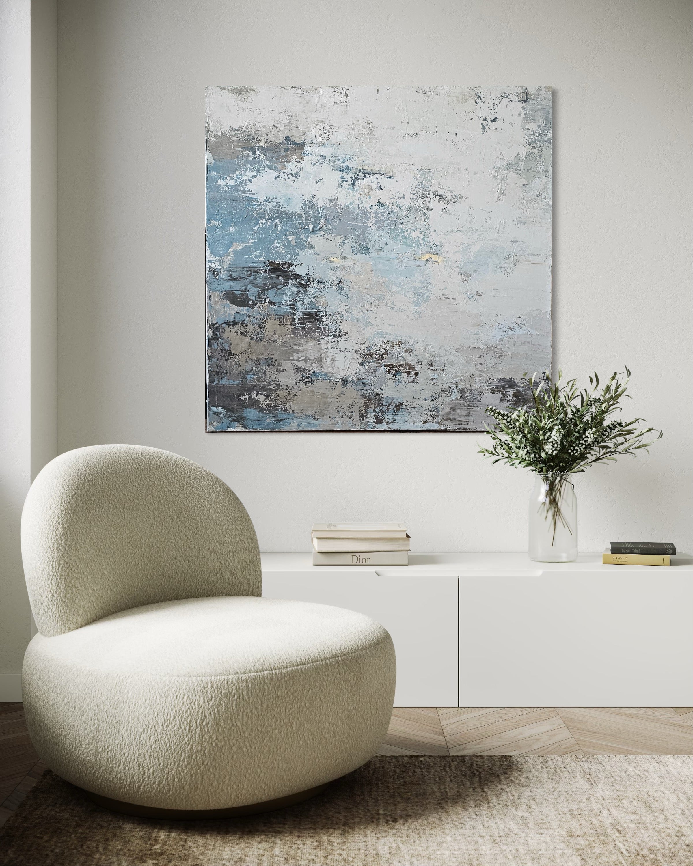 Thunderstorm. 110x110 cm