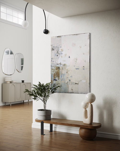 large abstract neutral wall art modern interior BIRUTE STUDIO