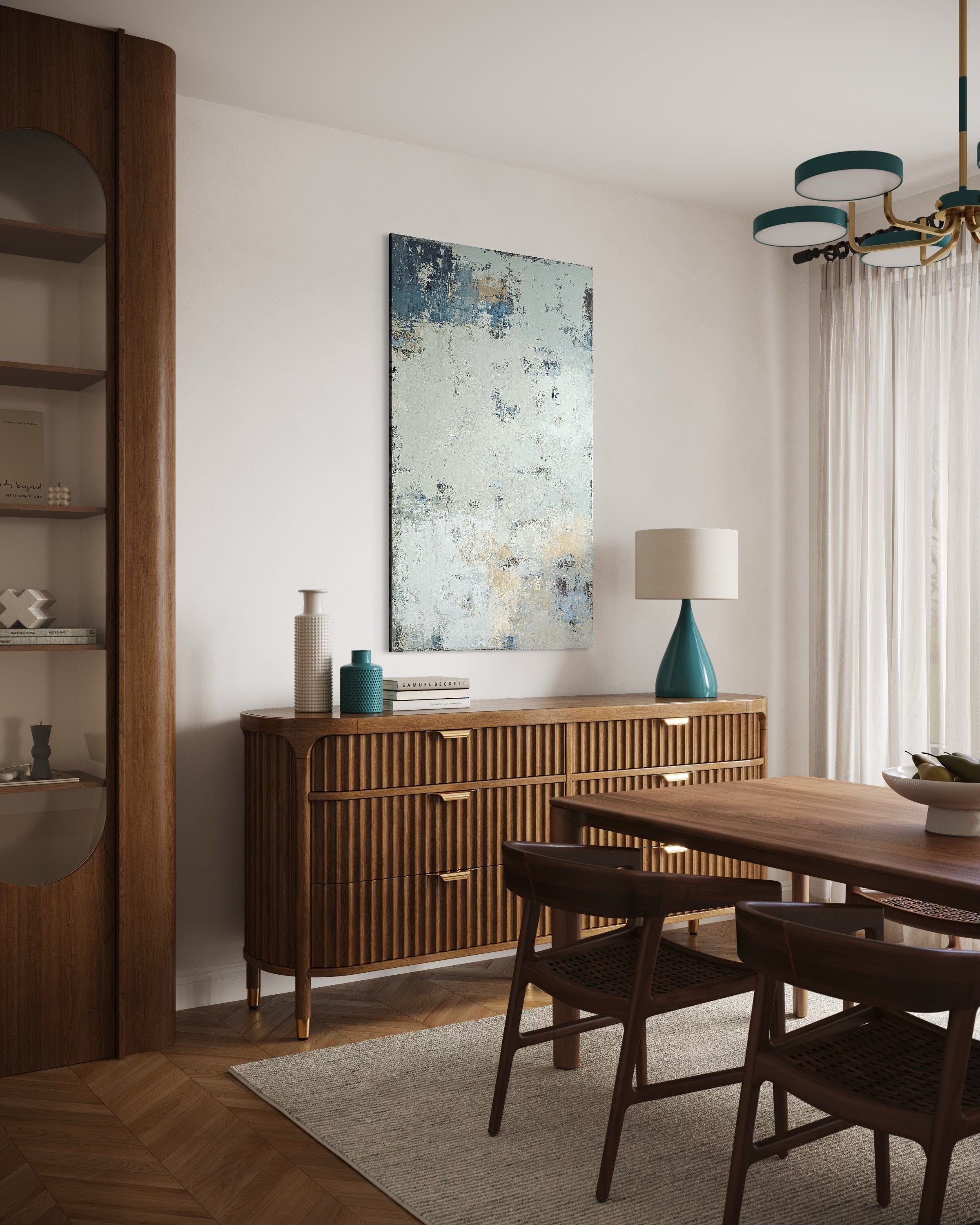 Abstract painting - One Foot Island. 150x90 cm