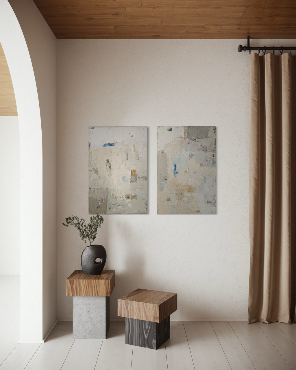 Abstract painting - Fade II (2). 90x60