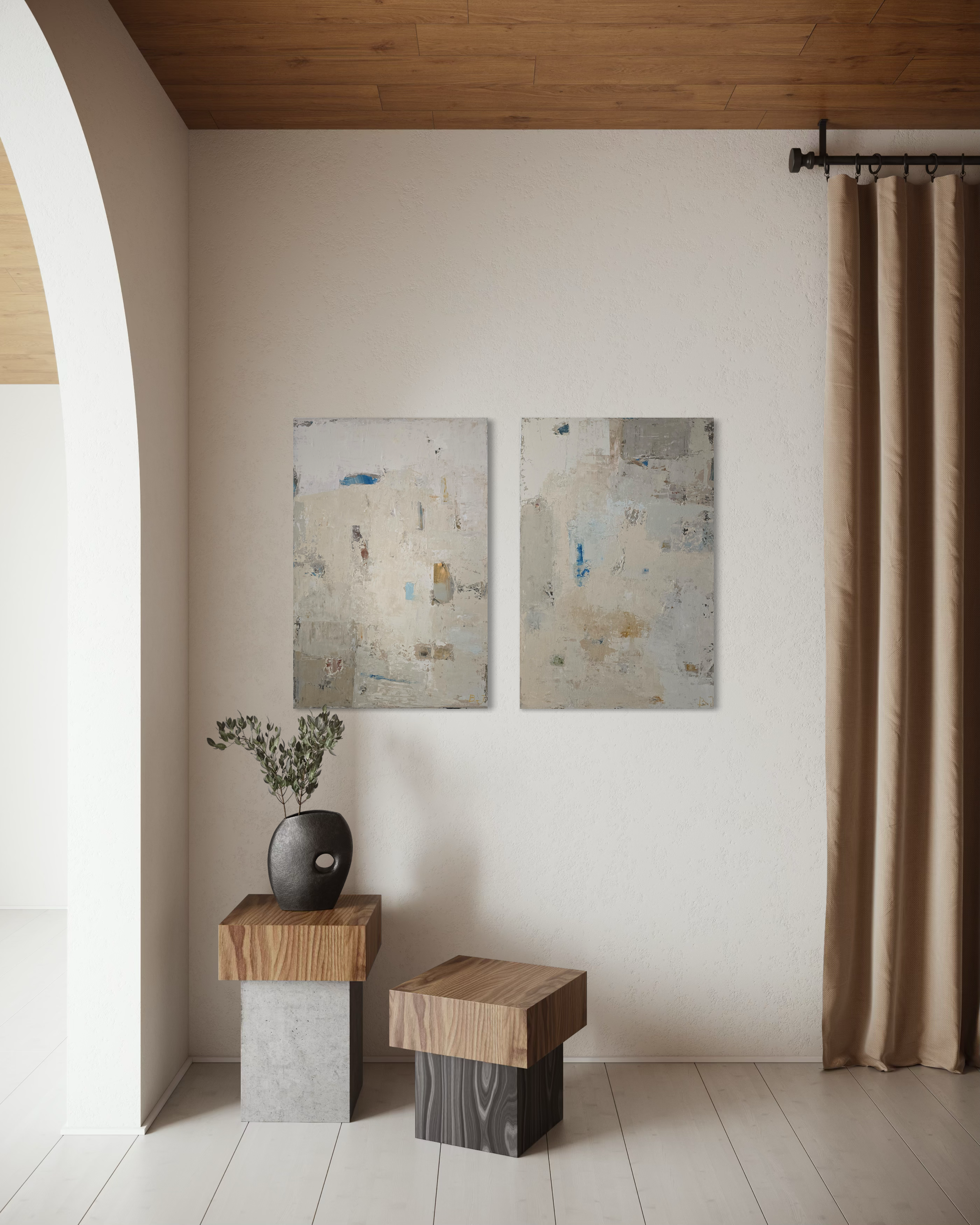 Abstract painting - Fade II (2). 90x60