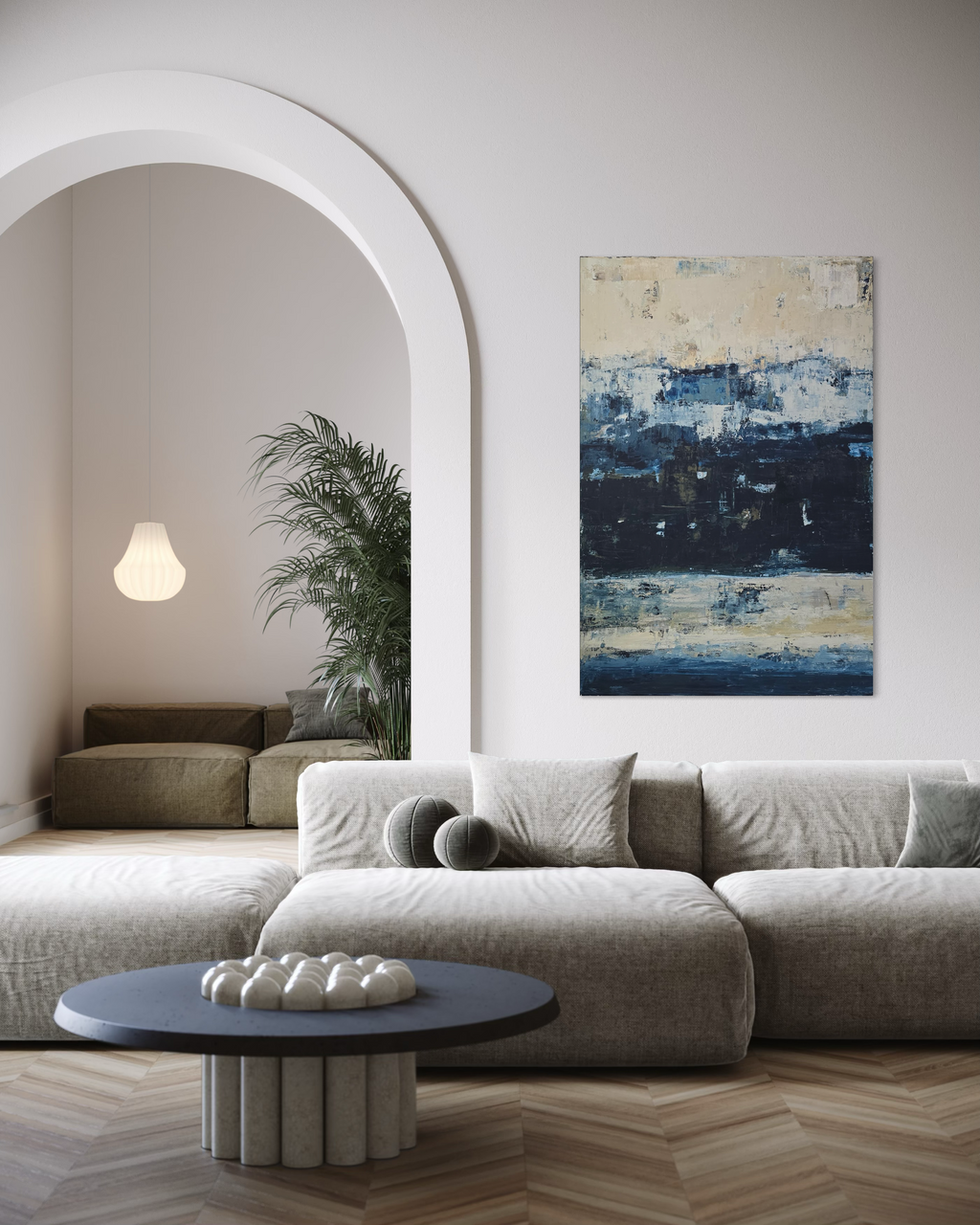 Abstract painting - Deep Horizon. 150x100cm