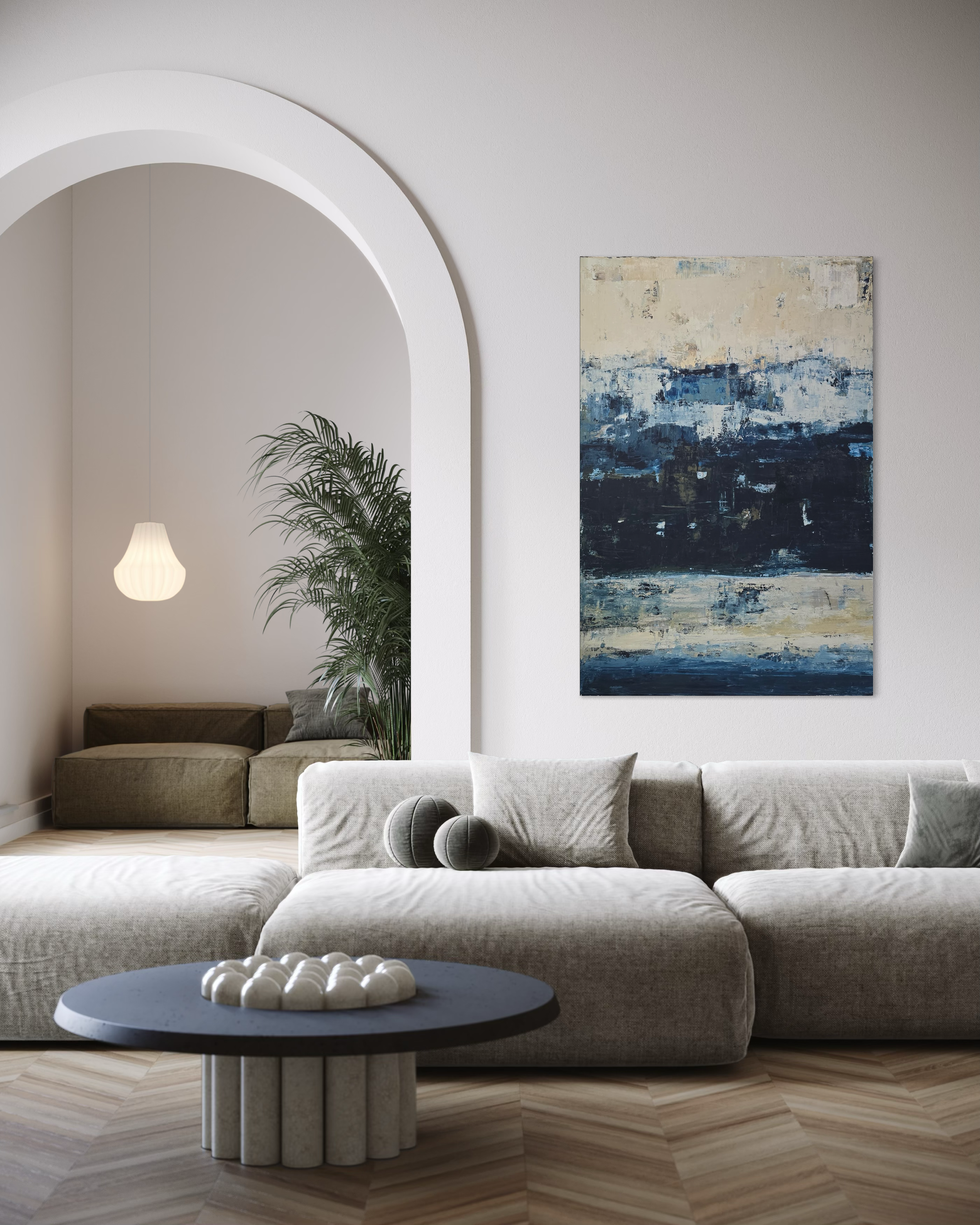 Abstract painting - Deep Horizon. 150x100cm